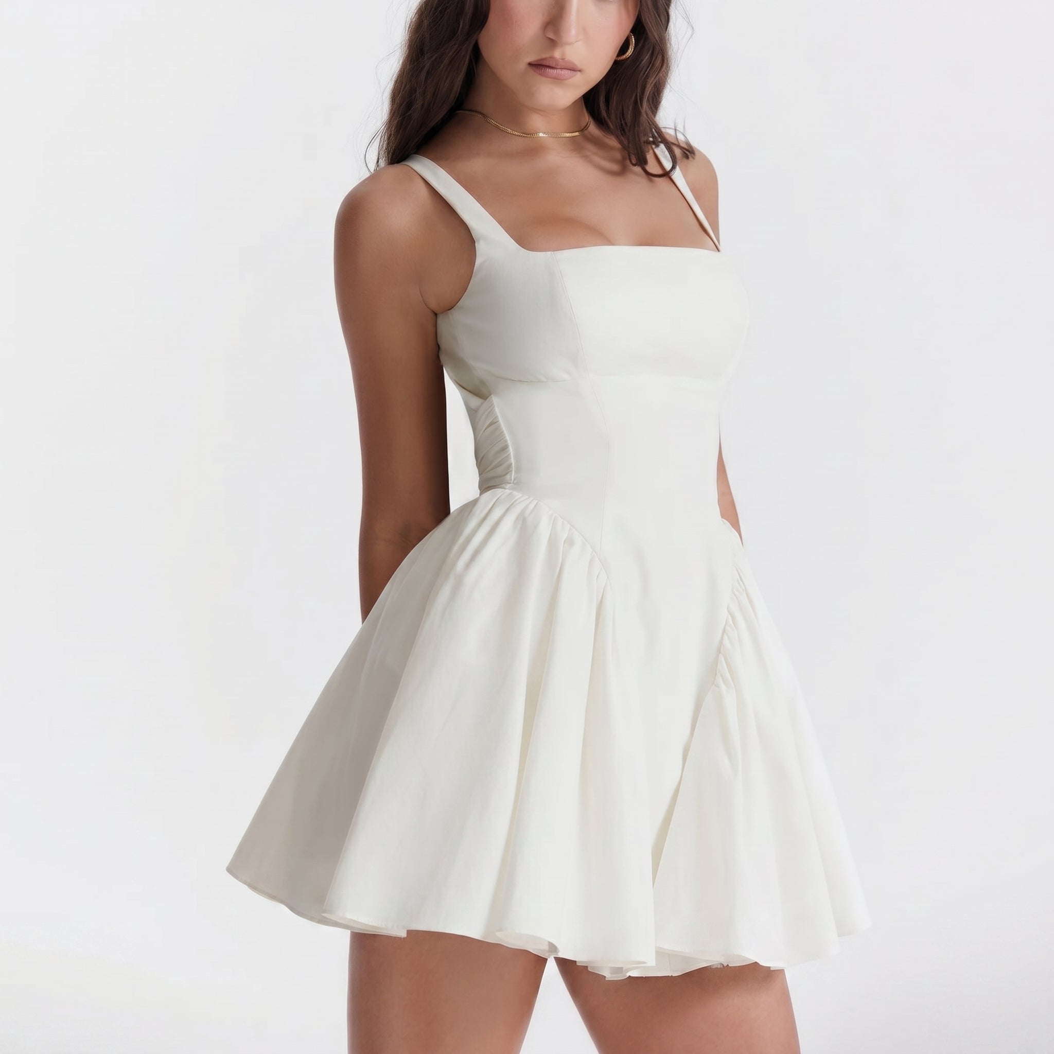 Freya - Women's Summer Backless Bow Party Mini Dress - Mini Dresses - Ivory - Taylor & Bennett
