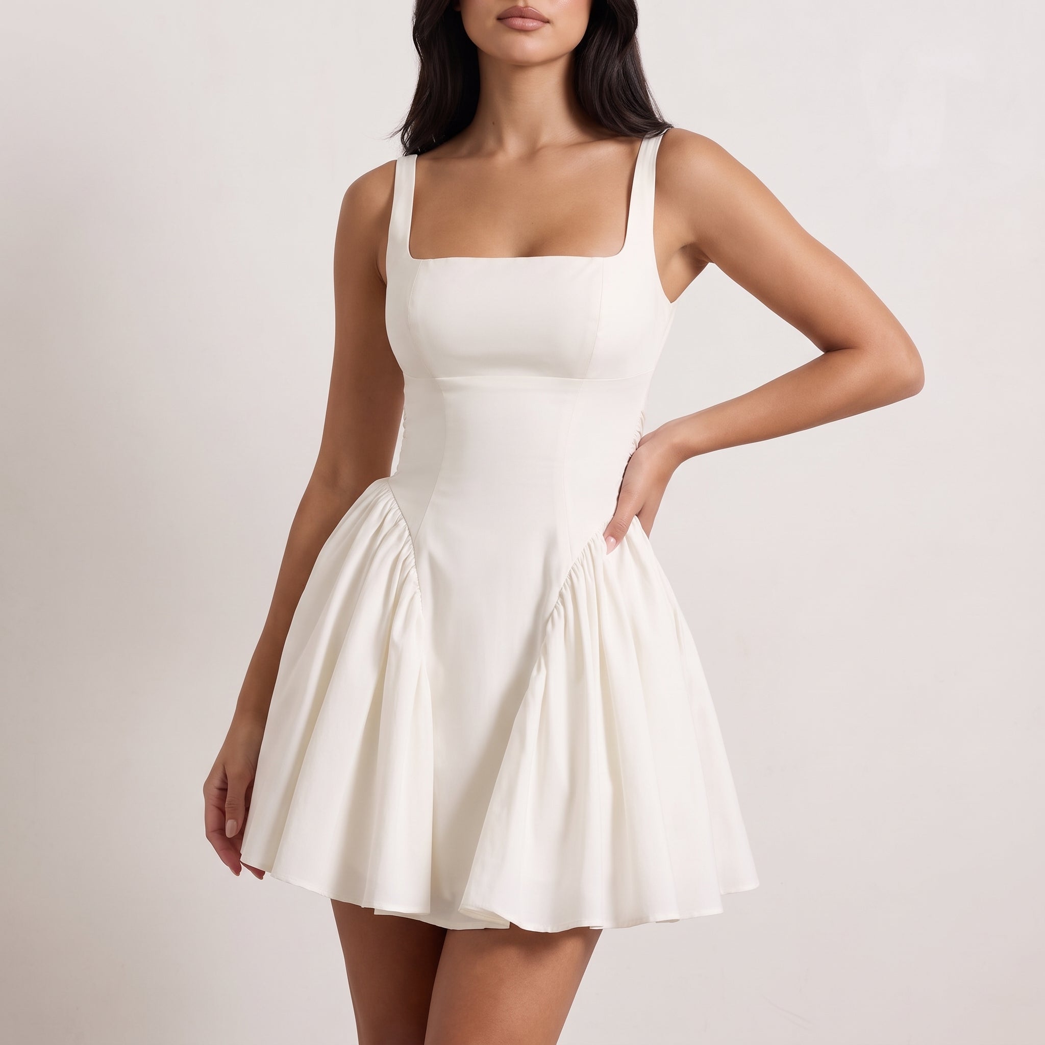 Freya - Women's Summer Backless Bow Party Mini Dress - Mini Dresses - Ivory - Taylor & Bennett