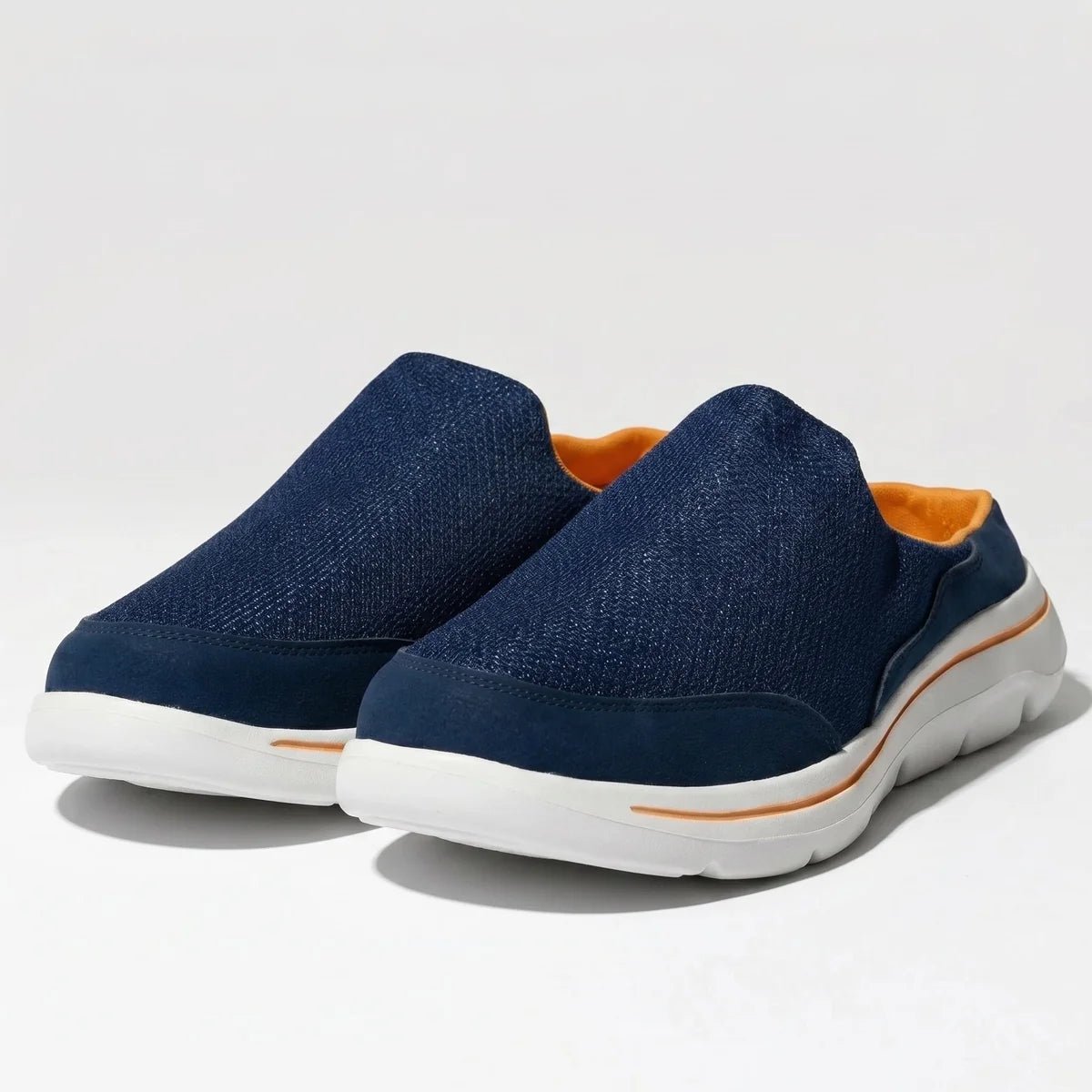 George - Men's Breathable Orthopaedic Mules - Shoes - Blue - Taylor & Bennett