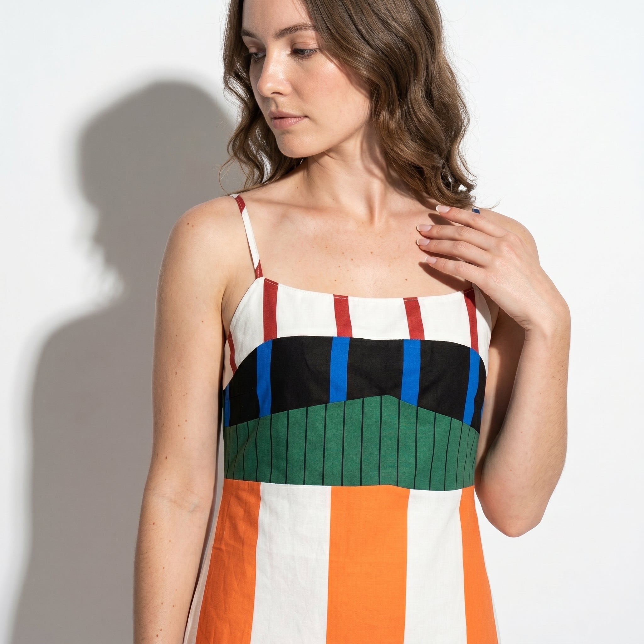 Georgia - Women's Summer Colour Block Midi Dress - Maxi Dress - Multicolour - Taylor & Bennett