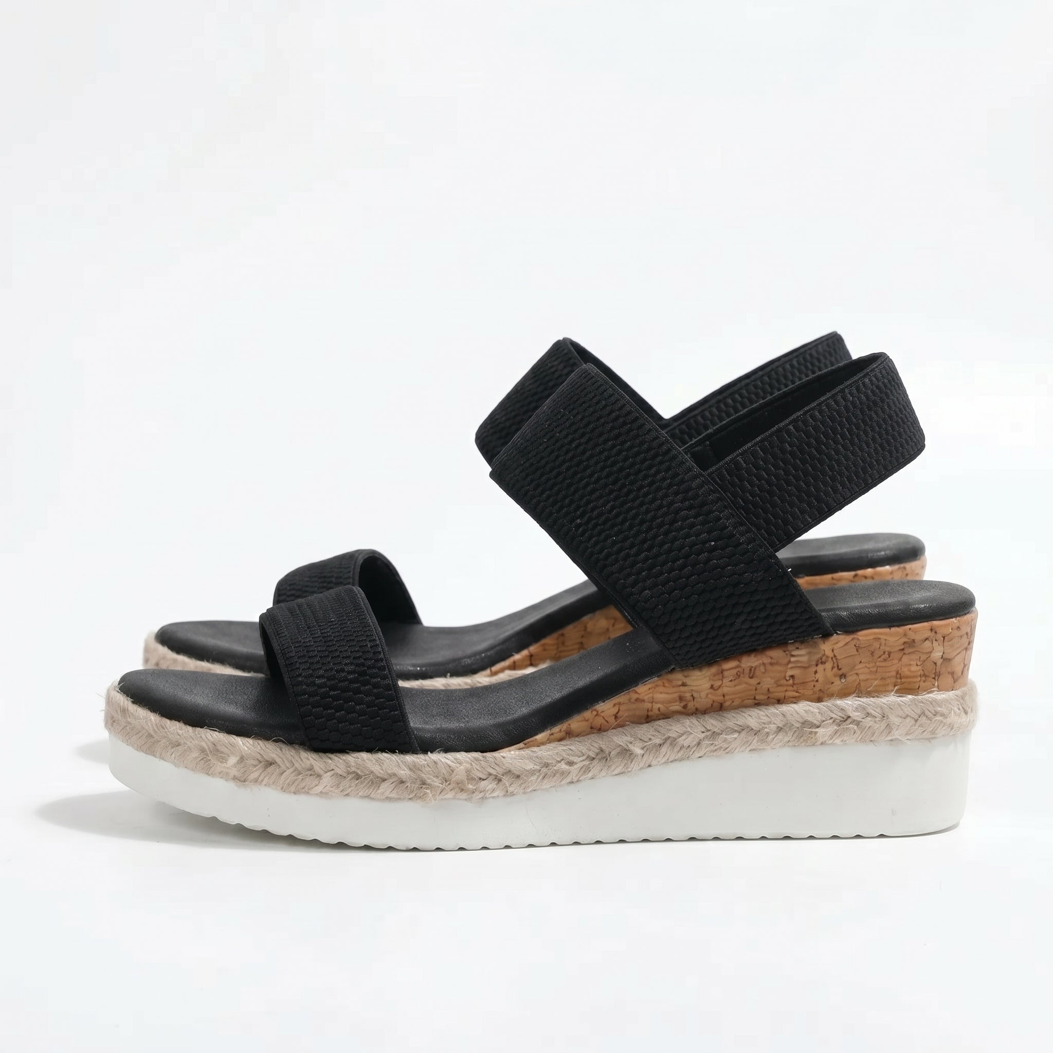Grace - Women's Casual Slip - On Sandals with Cushioned Sole - Shoes - Black - Taylor & Bennett