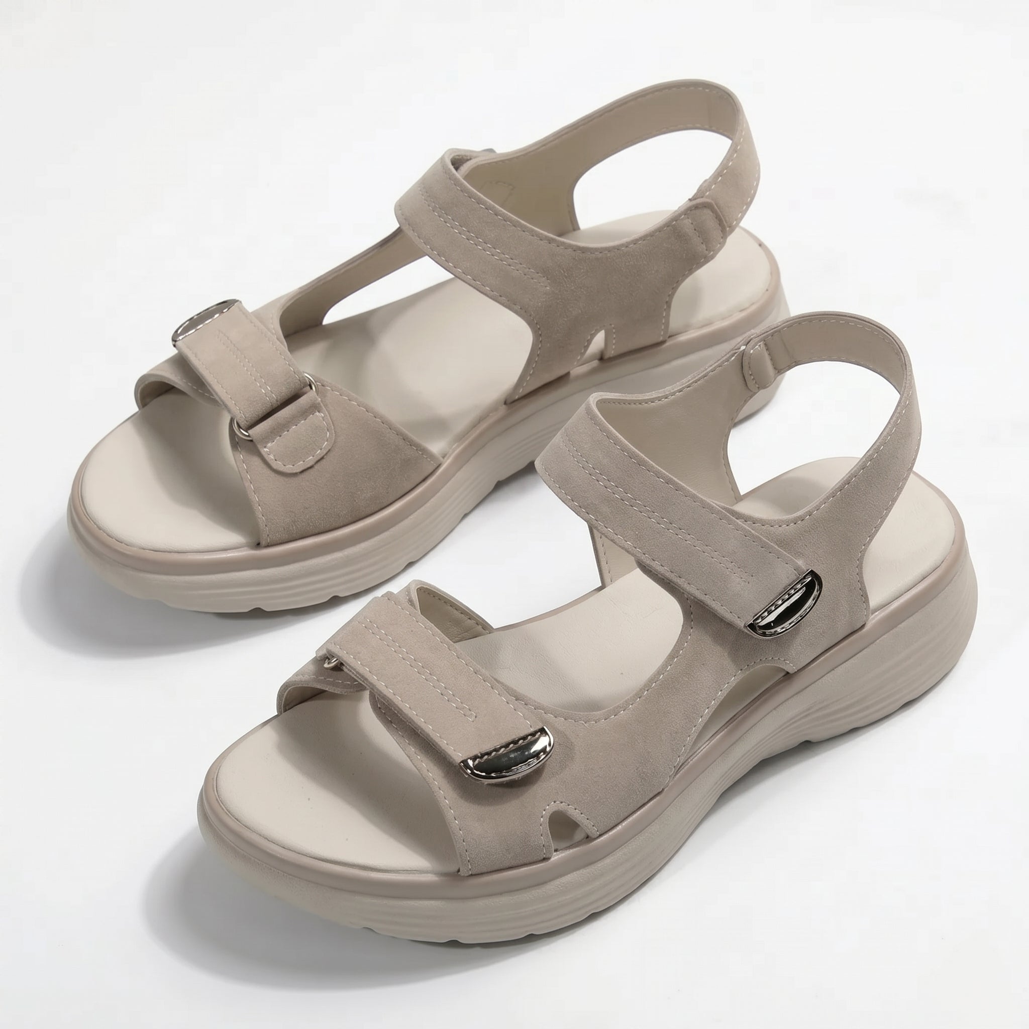 Grace - Women's Orthopaedic Strap Sandals - Sandal - Grey - Taylor & Bennett