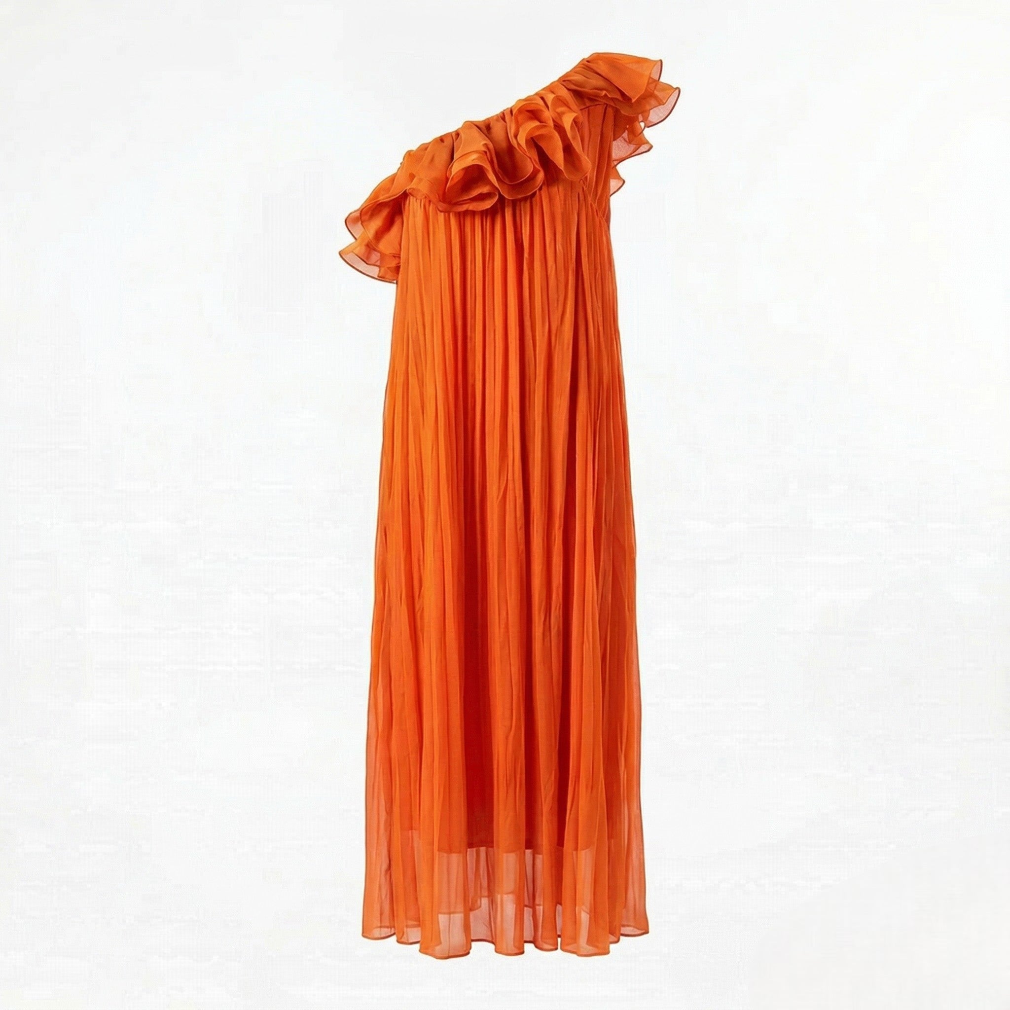 Grace - Women's Summer One - Shoulder Maxi Dress - Maxi Dress - Orange - Taylor & Bennett