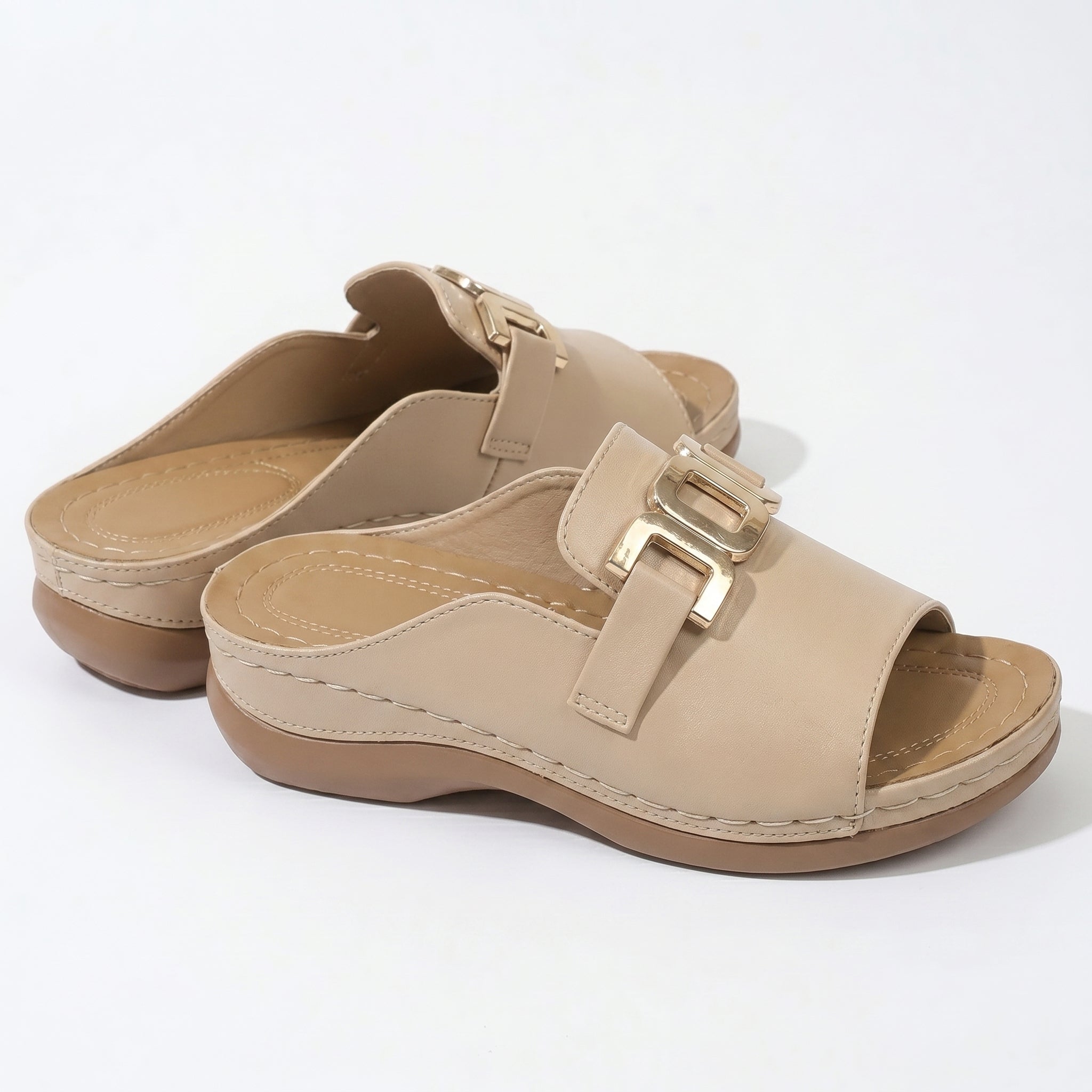 Hannah - Women's Breathable Buckle Flat Sandals - Footwear - Pink - Taylor & Bennett