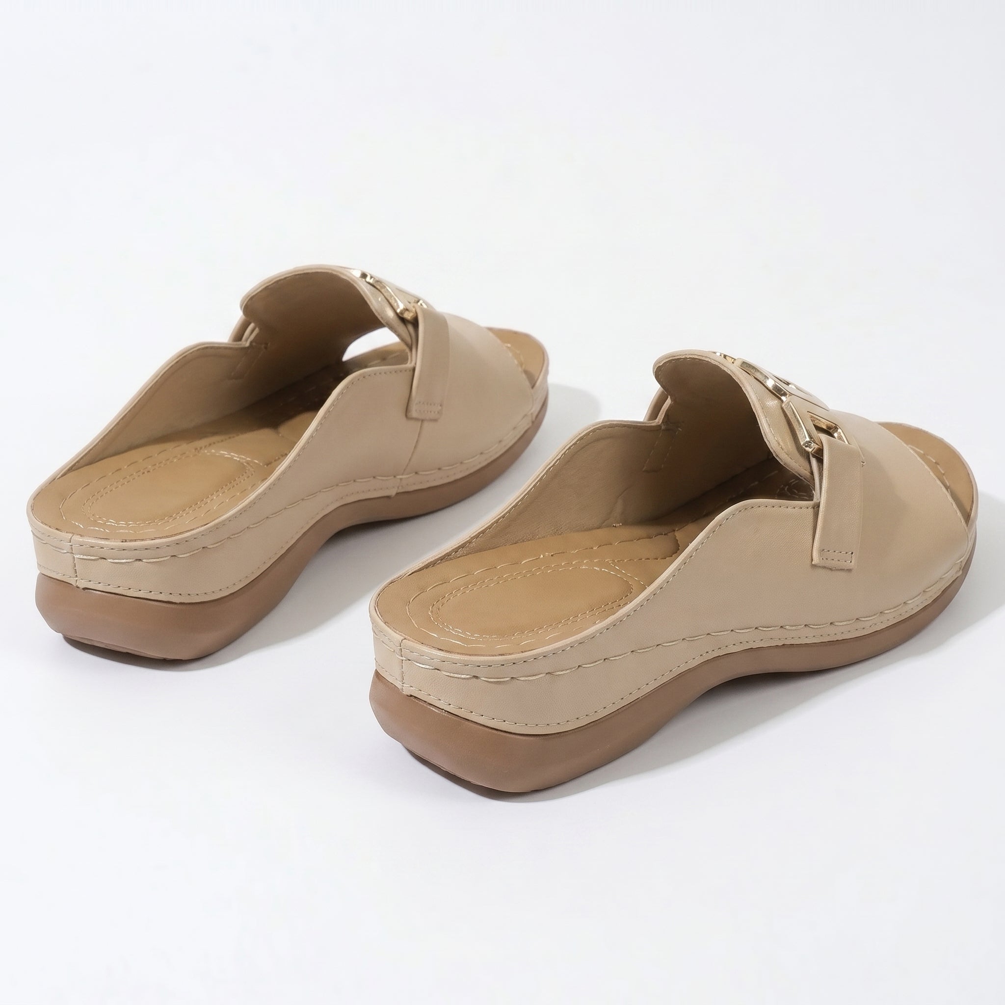 Hannah - Women's Breathable Buckle Flat Sandals - Footwear - Pink - Taylor & Bennett