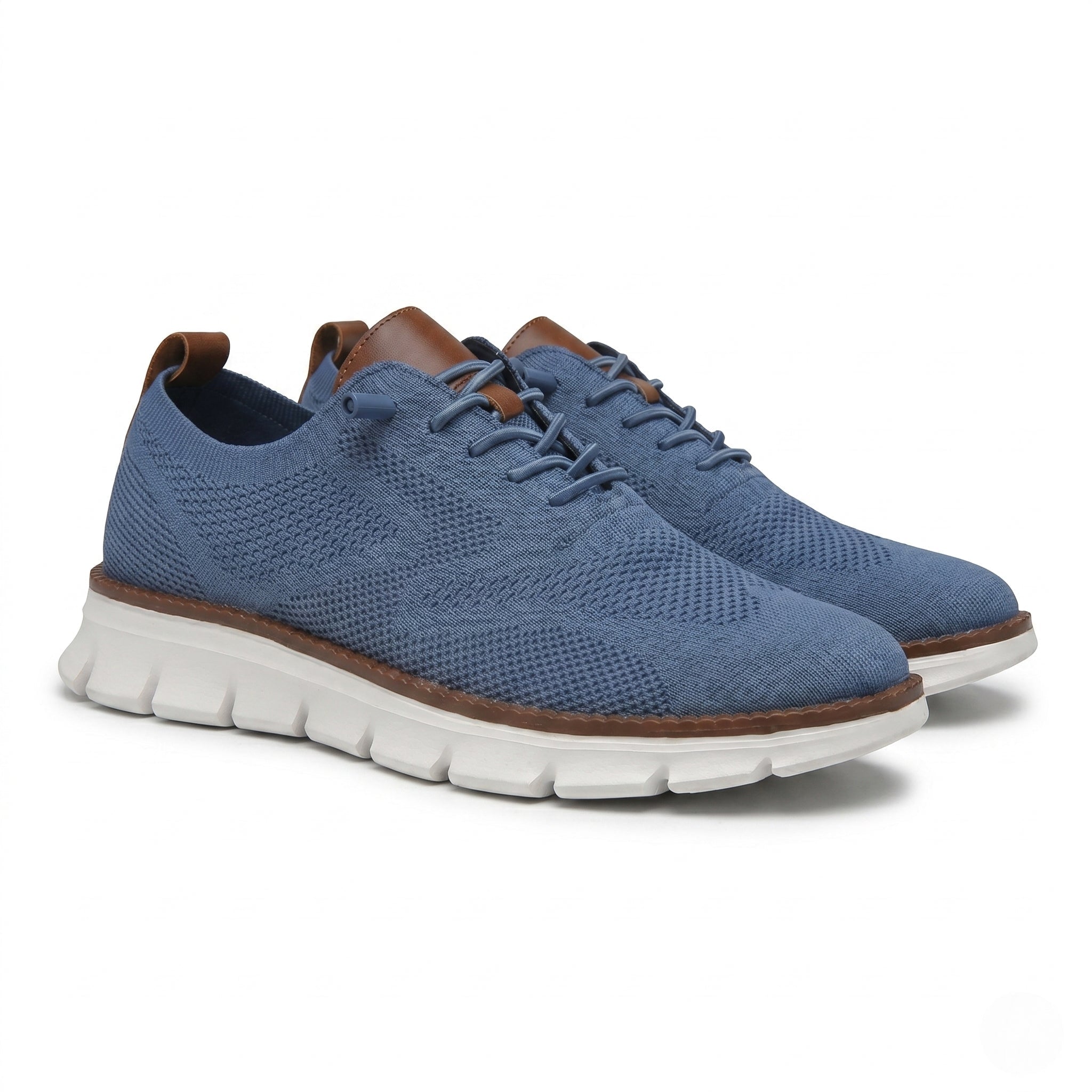 Harry - Men's Breathable Mesh Trainers - Trainers - Blue - Taylor & Bennett