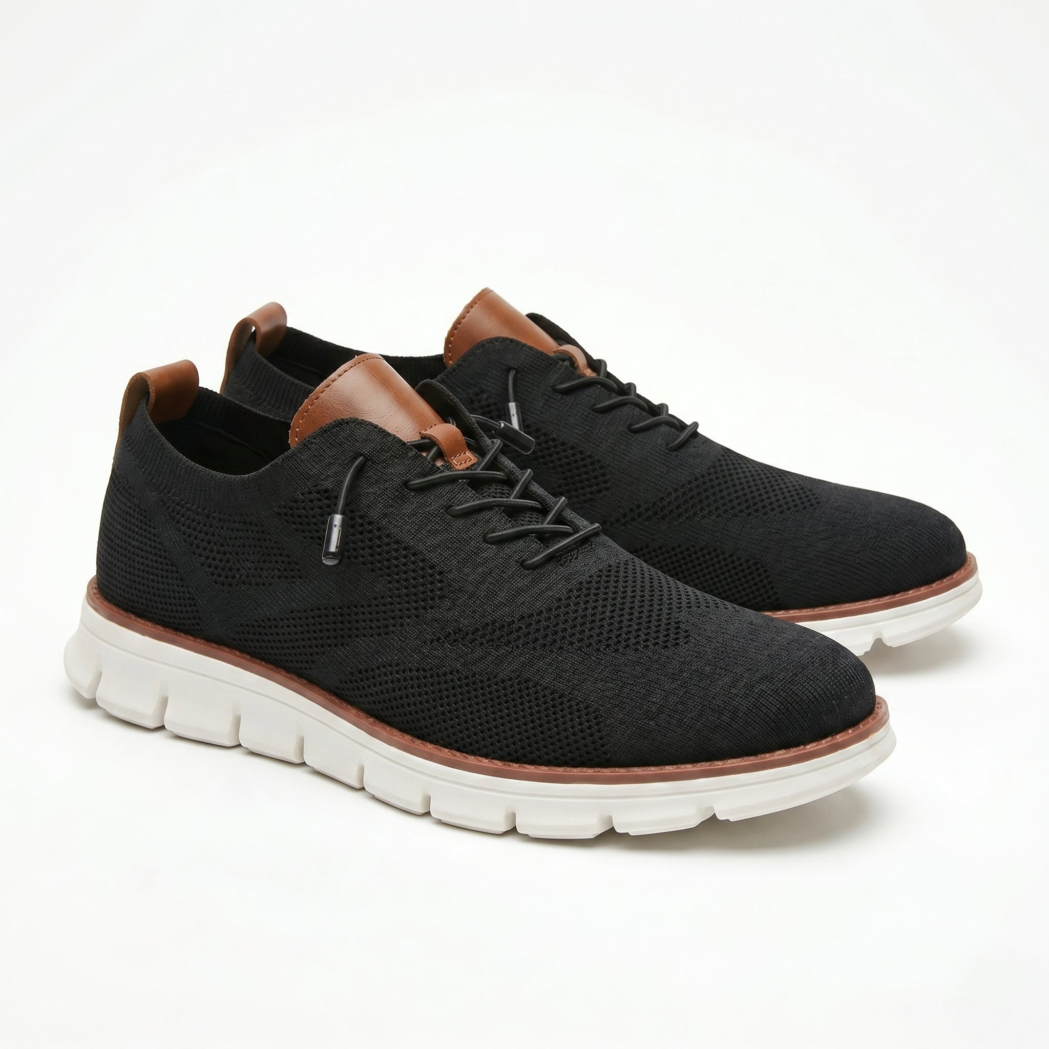 Harry - Men's Breathable Mesh Trainers - Trainers - Black - Taylor & Bennett