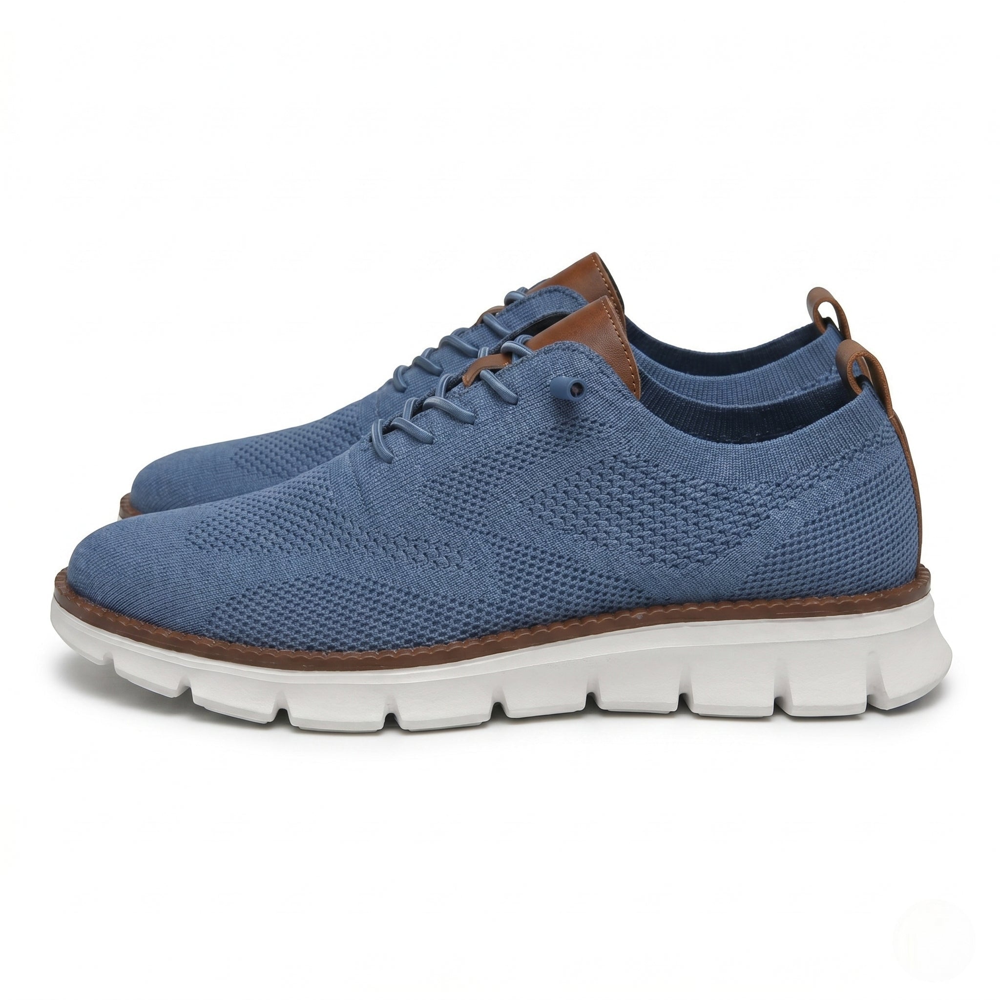 Harry - Men's Breathable Mesh Trainers - Trainers - Blue - Taylor & Bennett