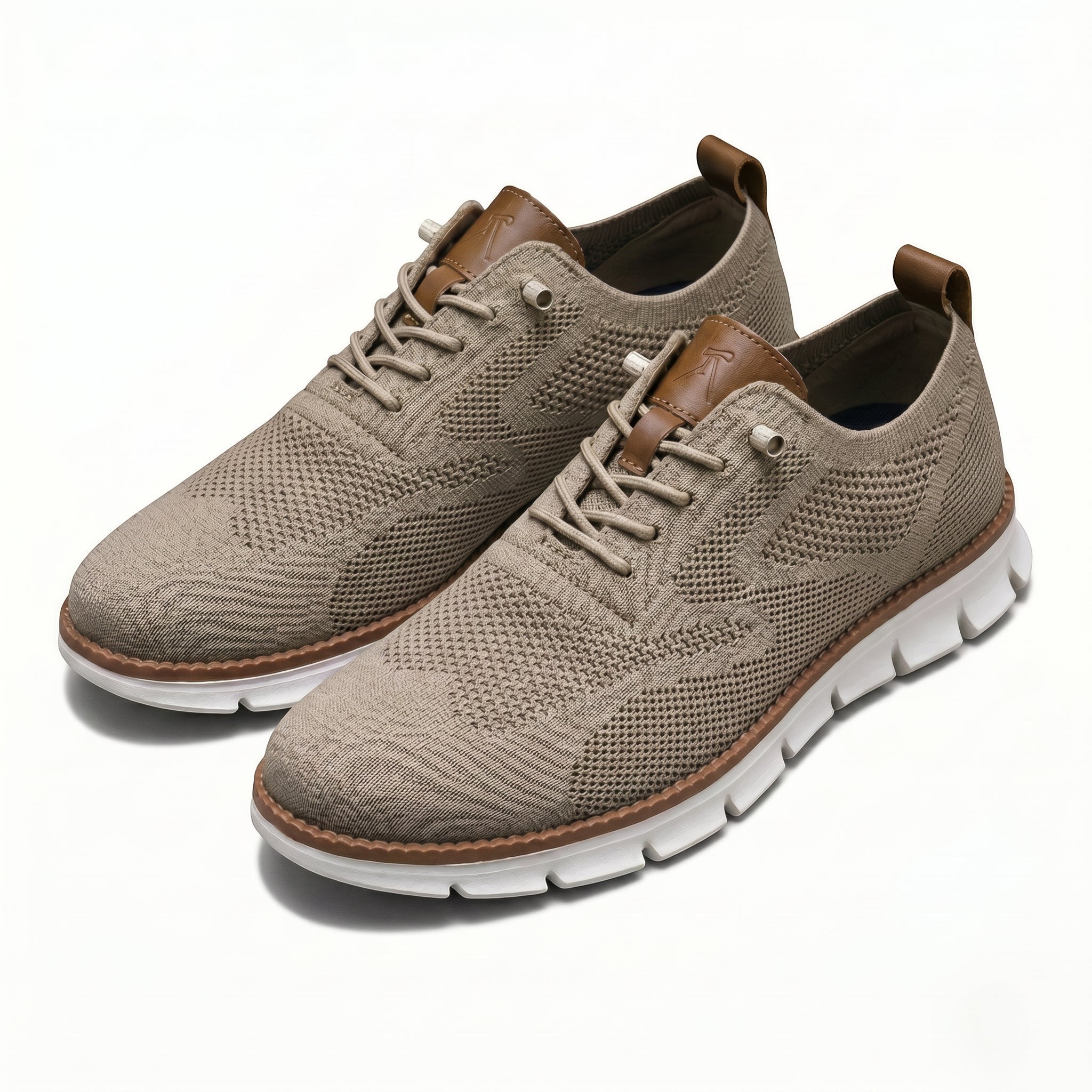 Harry - Men's Breathable Mesh Trainers - Trainers - Brown - Taylor & Bennett