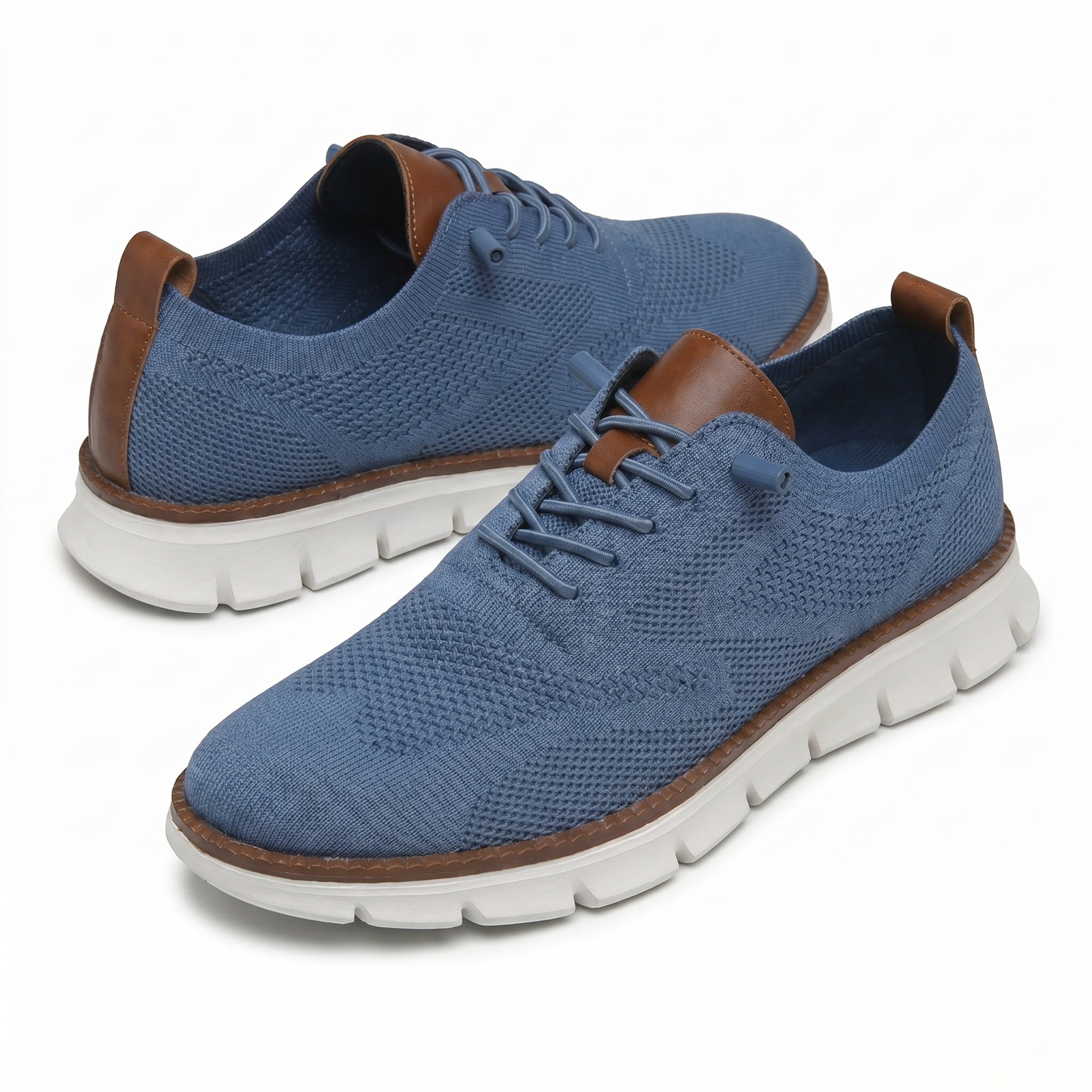 Harry - Men's Breathable Mesh Trainers - Trainers - Blue - Taylor & Bennett
