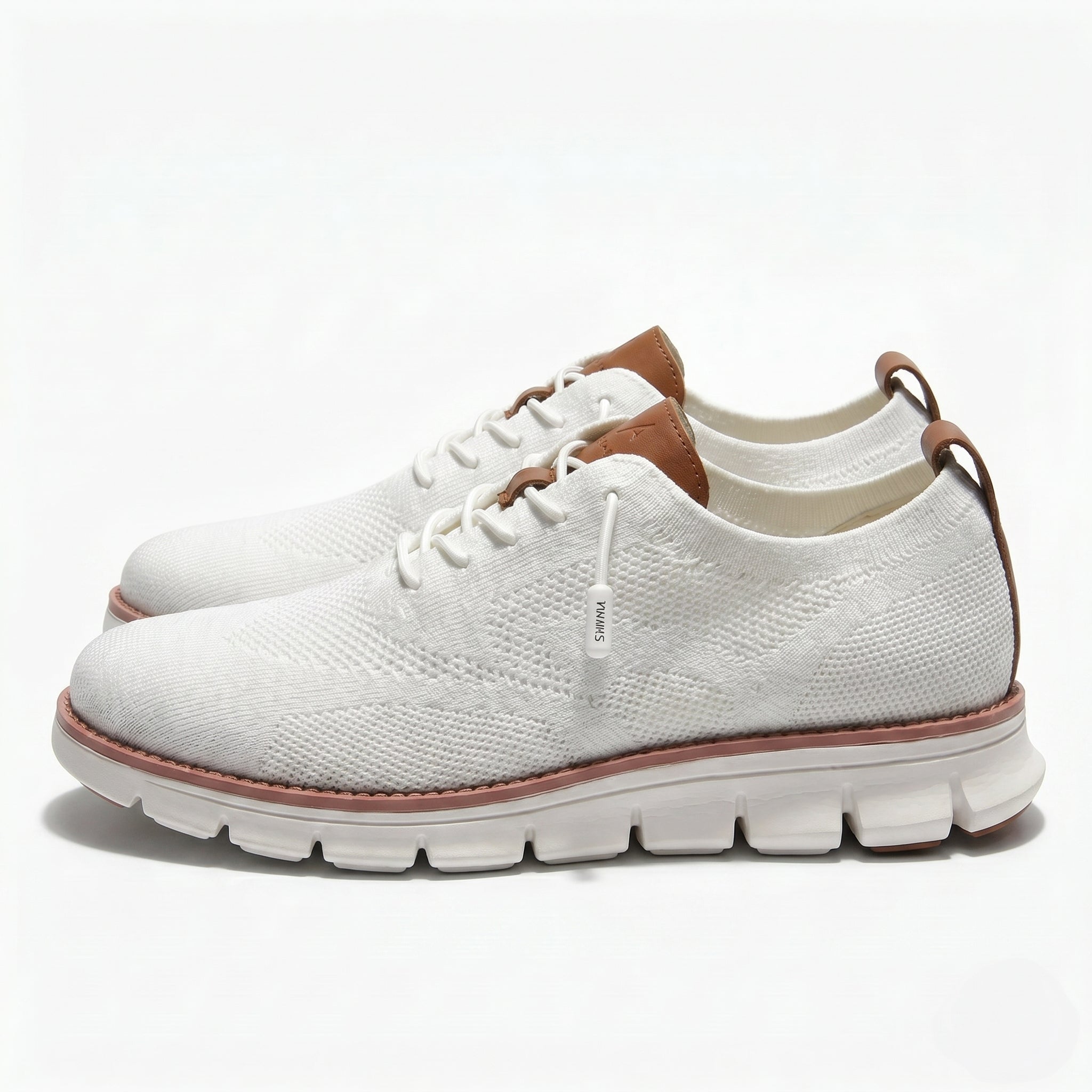 Harry - Men's Breathable Mesh Trainers - Trainers - White - Taylor & Bennett