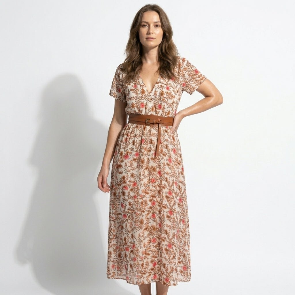Isabella - Women's Bohemian Floral Maxi Dress - Dresses - Red - Taylor & Bennett