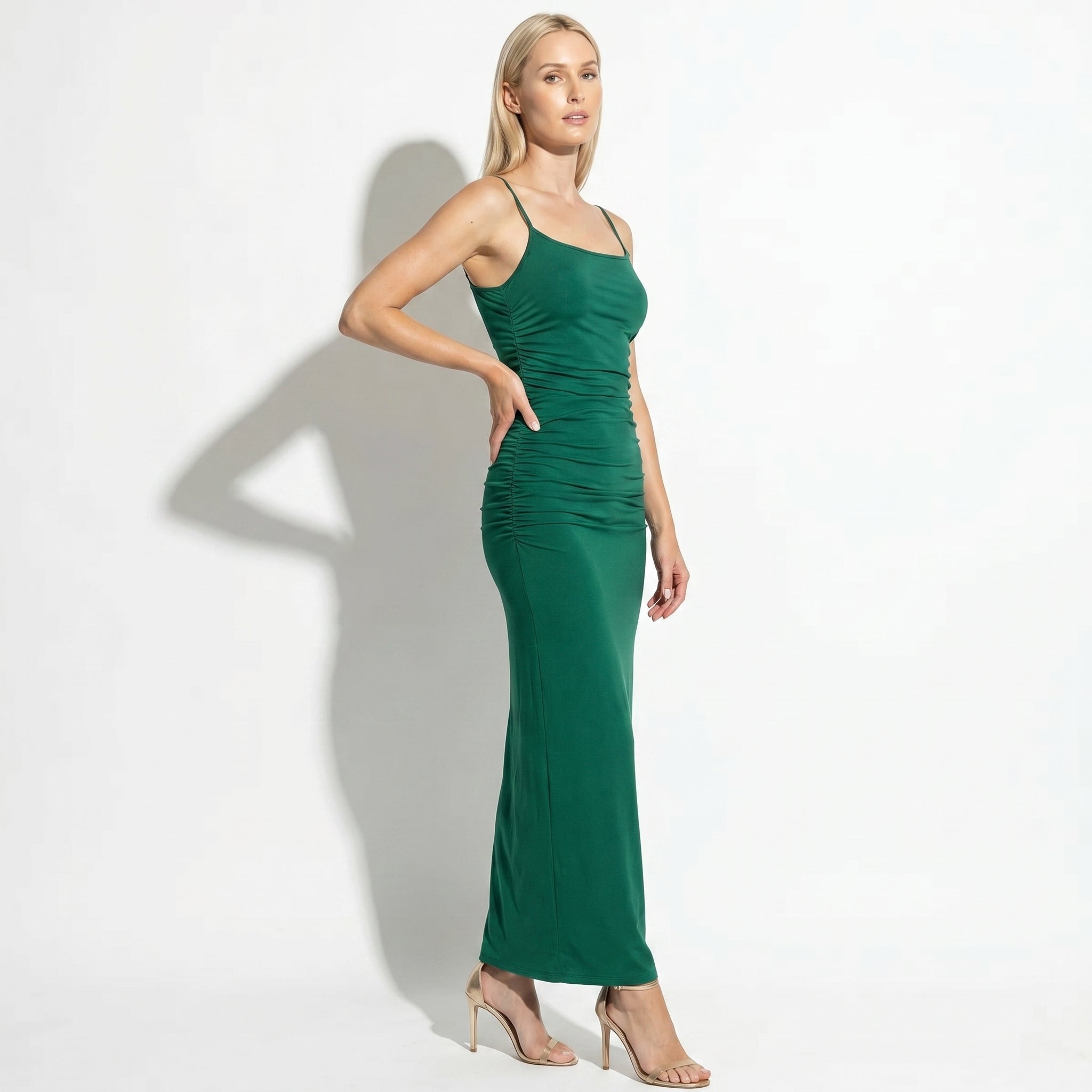 Isabella - Women's Evening Backless Maxi Dress - Dresses - Green - Taylor & Bennett