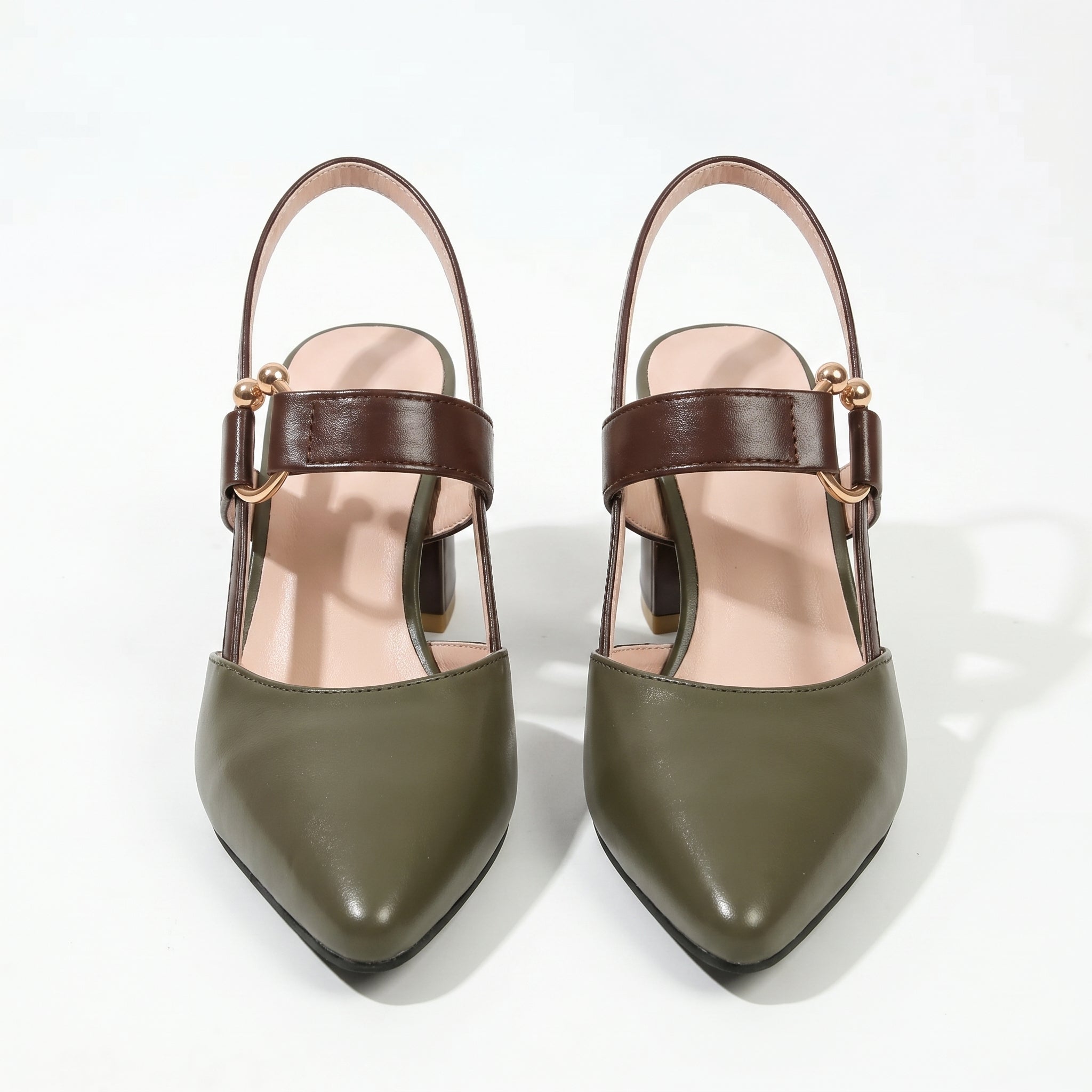 Isabella - Women's Pointed Toe Block Heels - Heels - Green - Taylor & Bennett