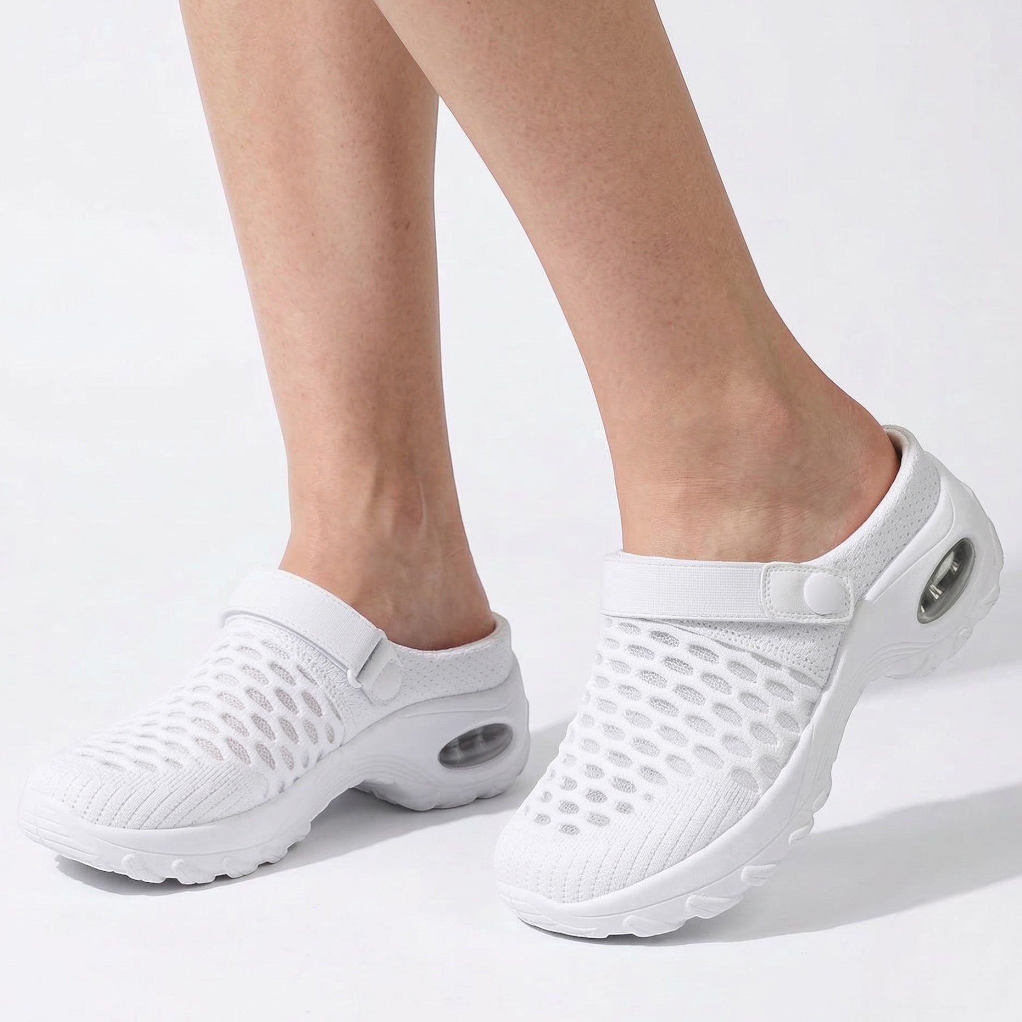 Isla - Women's Breathable Walking Shoes with Cushioned Sole - Shoes - White - Taylor & Bennett