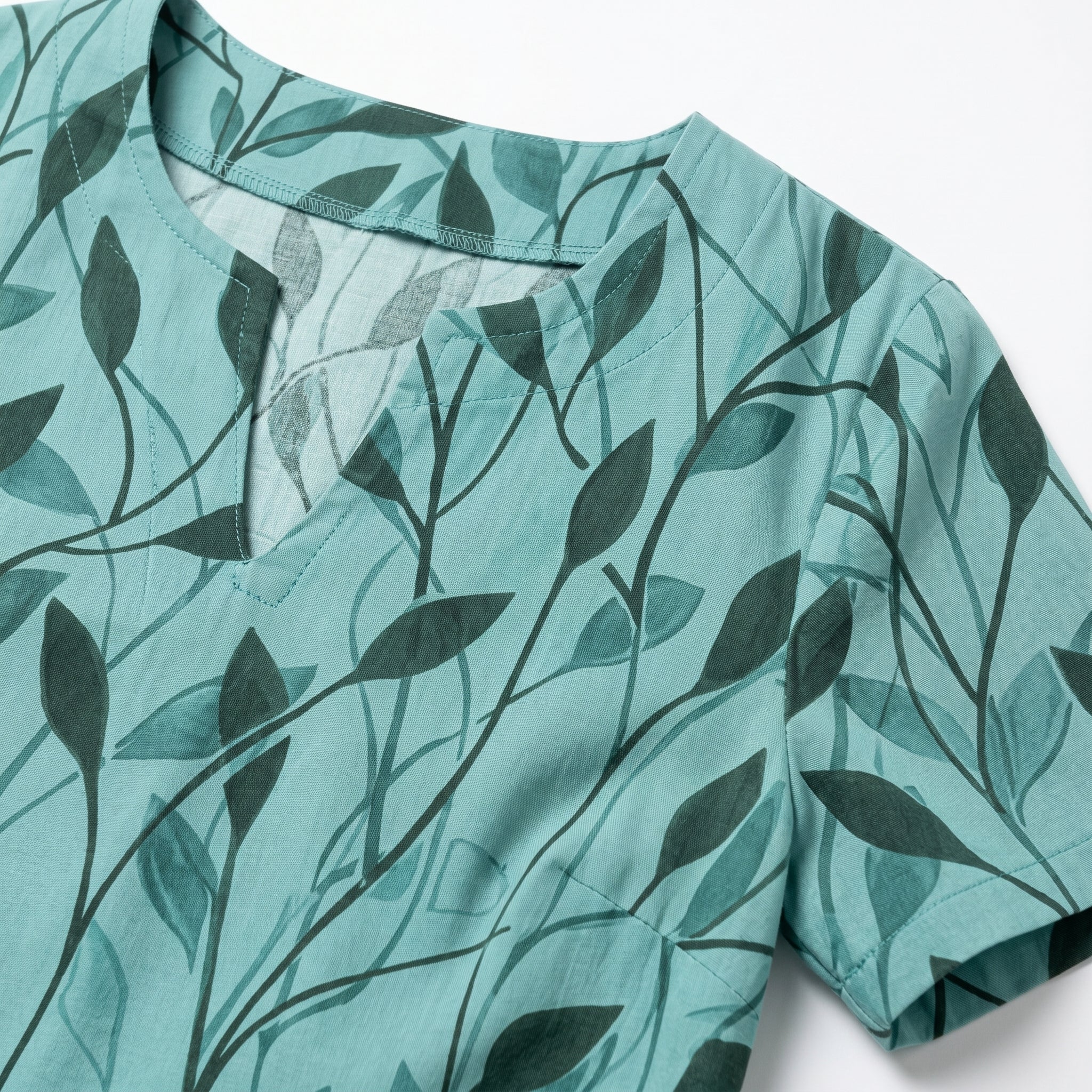 Isla - Women's Summer Print Short Sleeve Mini Dress - Dress - Green - Taylor & Bennett