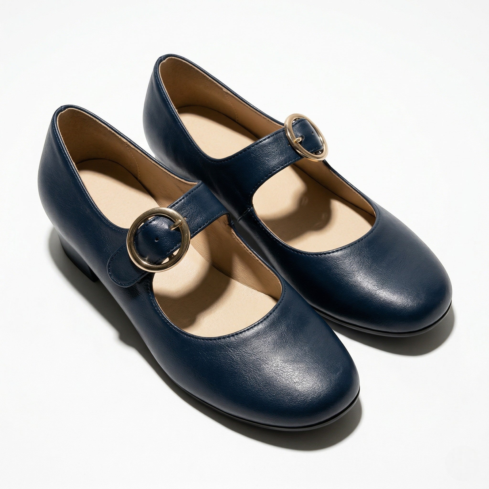 Isobel - Women's Round Toe Mary Jane Shoes - Sandals - Navy Blue - Taylor & Bennett