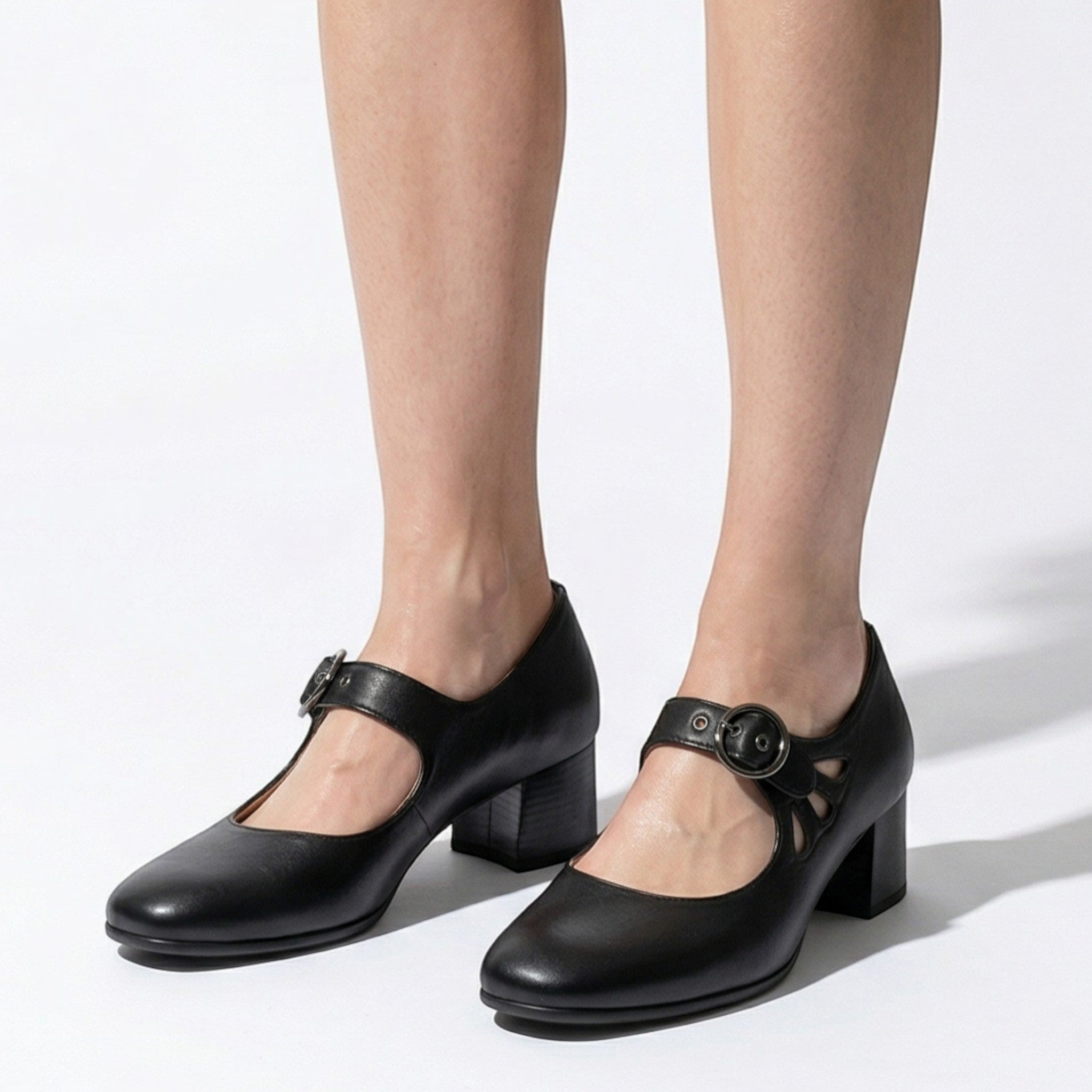Isobel - Women's Round Toe Mary Jane Shoes - Sandals - Black - Taylor & Bennett