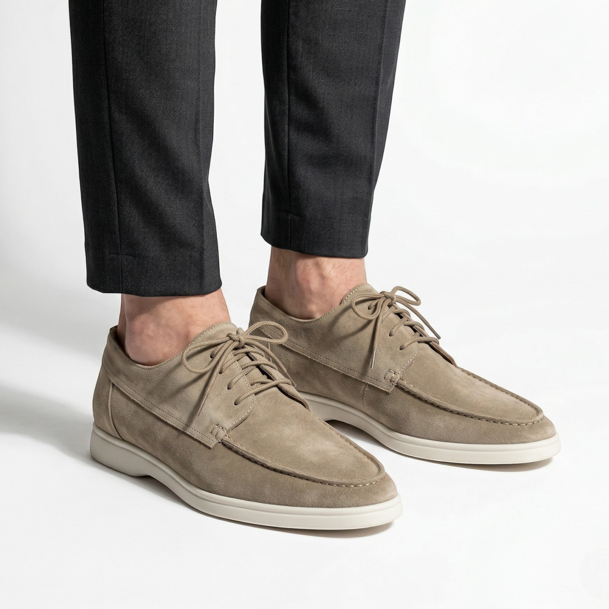 Jack - Men's Formal Lace - Up Loafers - Loafers - Khaki - Taylor & Bennett