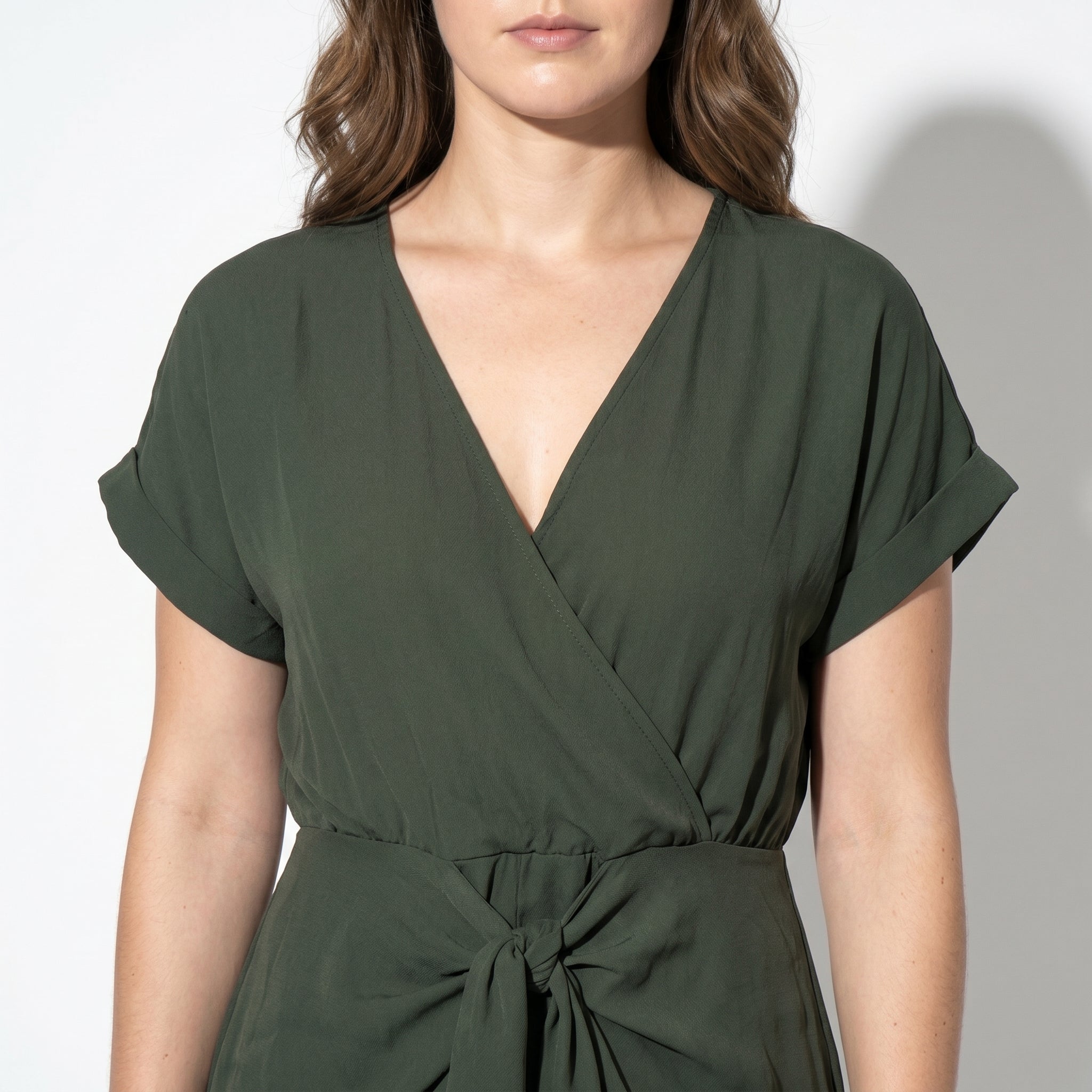 Jacky - Women's Casual Wrap Midi Dress - Midi Dresses - Green - Taylor & Bennett