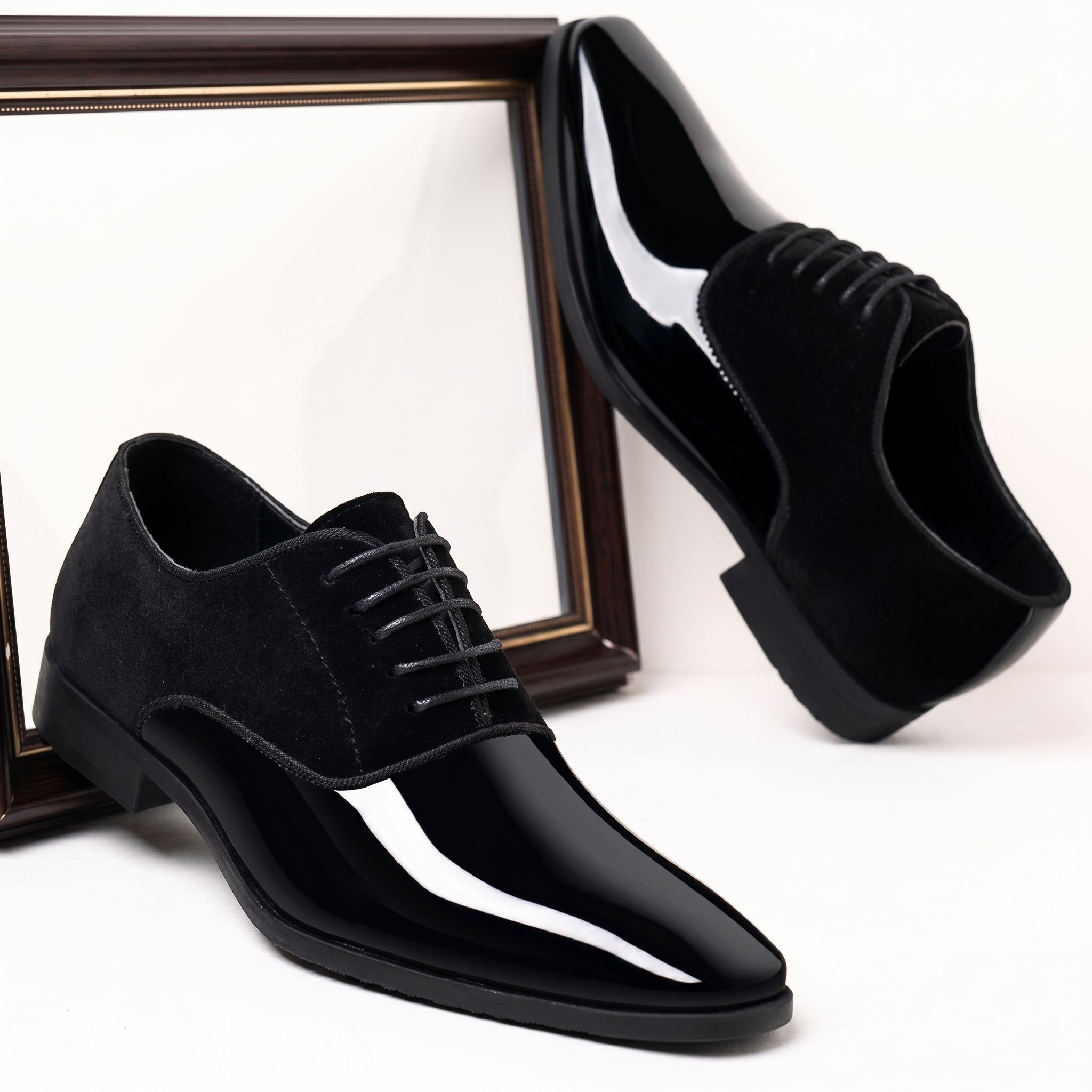James - Men's Formal Glossy Wedding Shoes - Shoes - Black - Taylor & Bennett