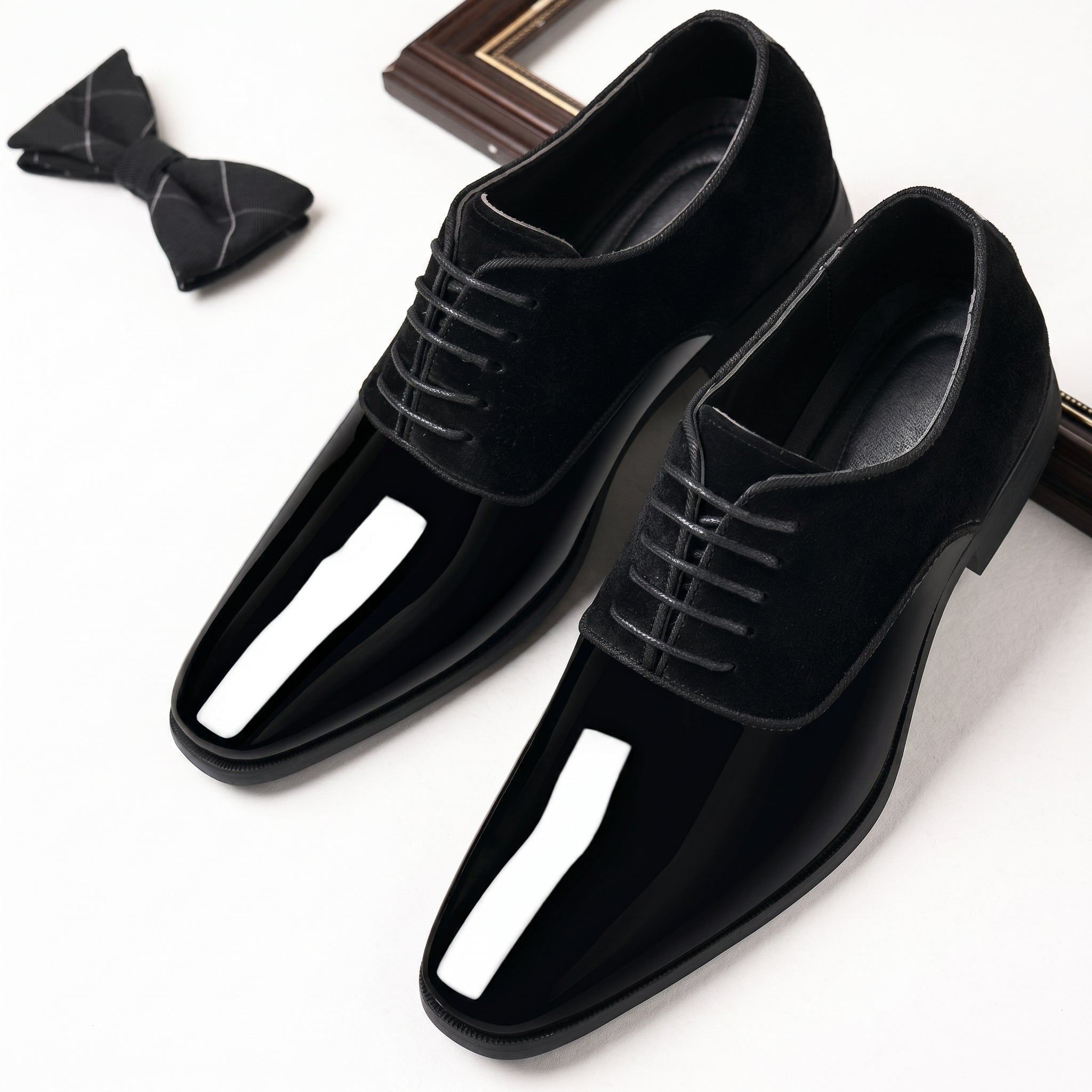 James - Men's Formal Glossy Wedding Shoes - Shoes - Black - Taylor & Bennett