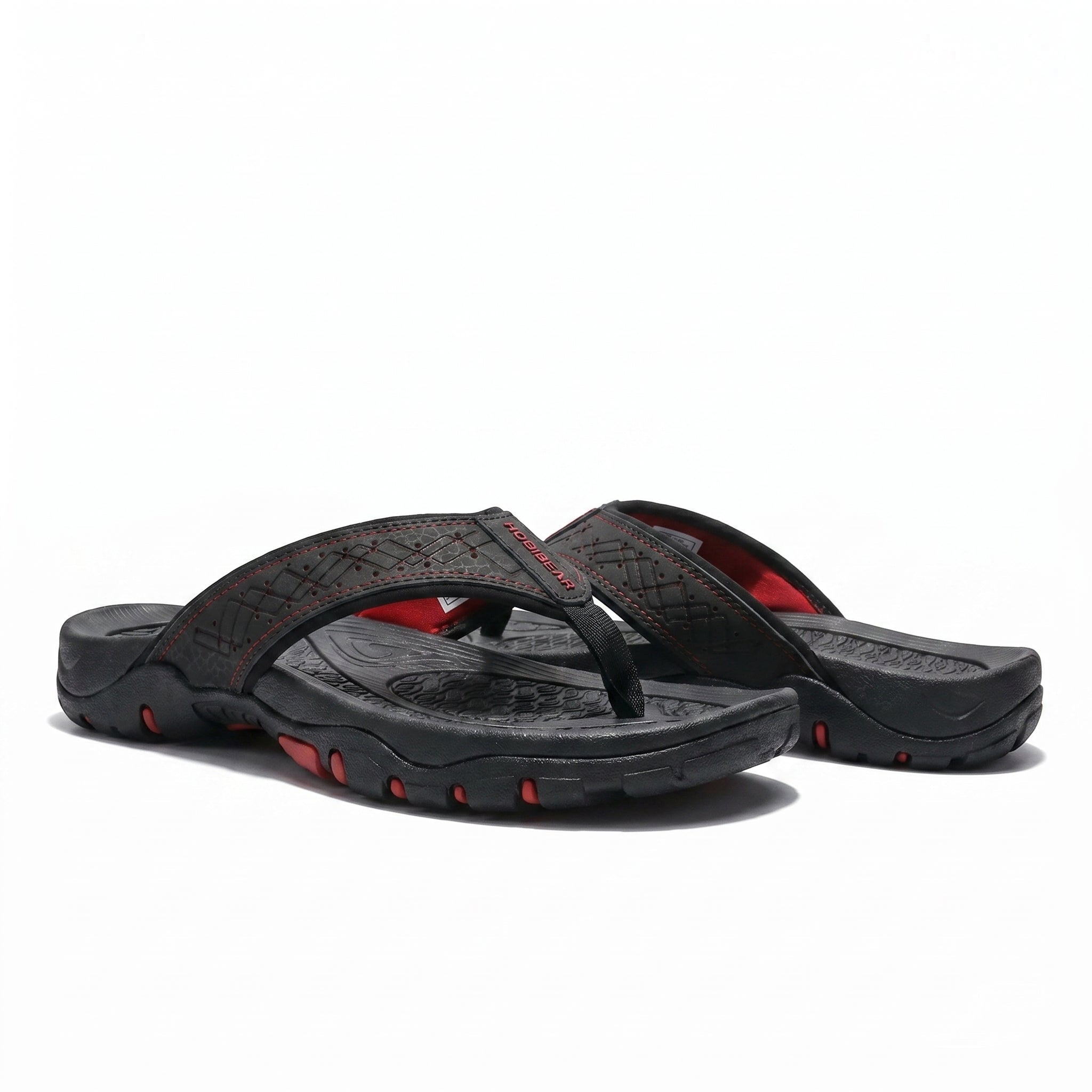 James - Men's Orthopaedic Arch Sandals - Slippers - Double Black - Taylor & Bennett