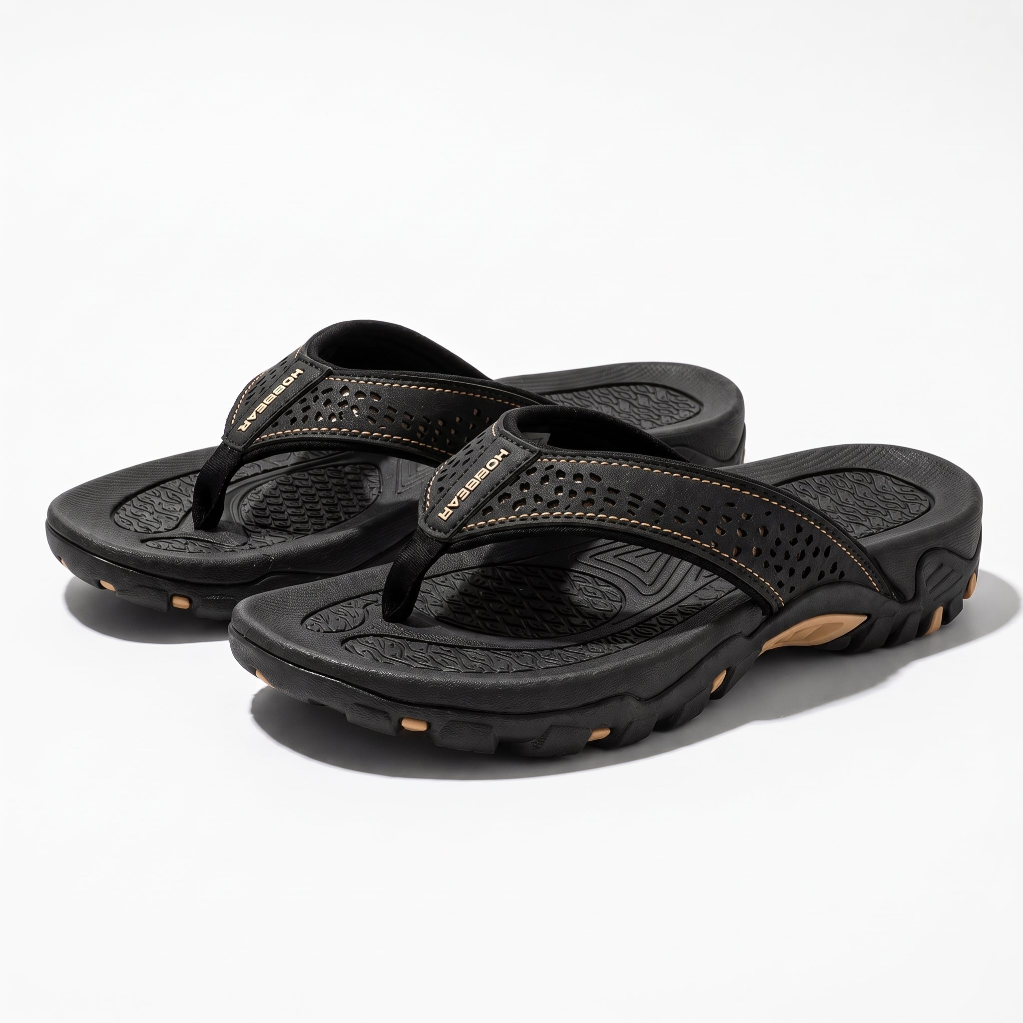 James - Men's Orthopaedic Arch Sandals - Slippers - Black - Taylor & Bennett