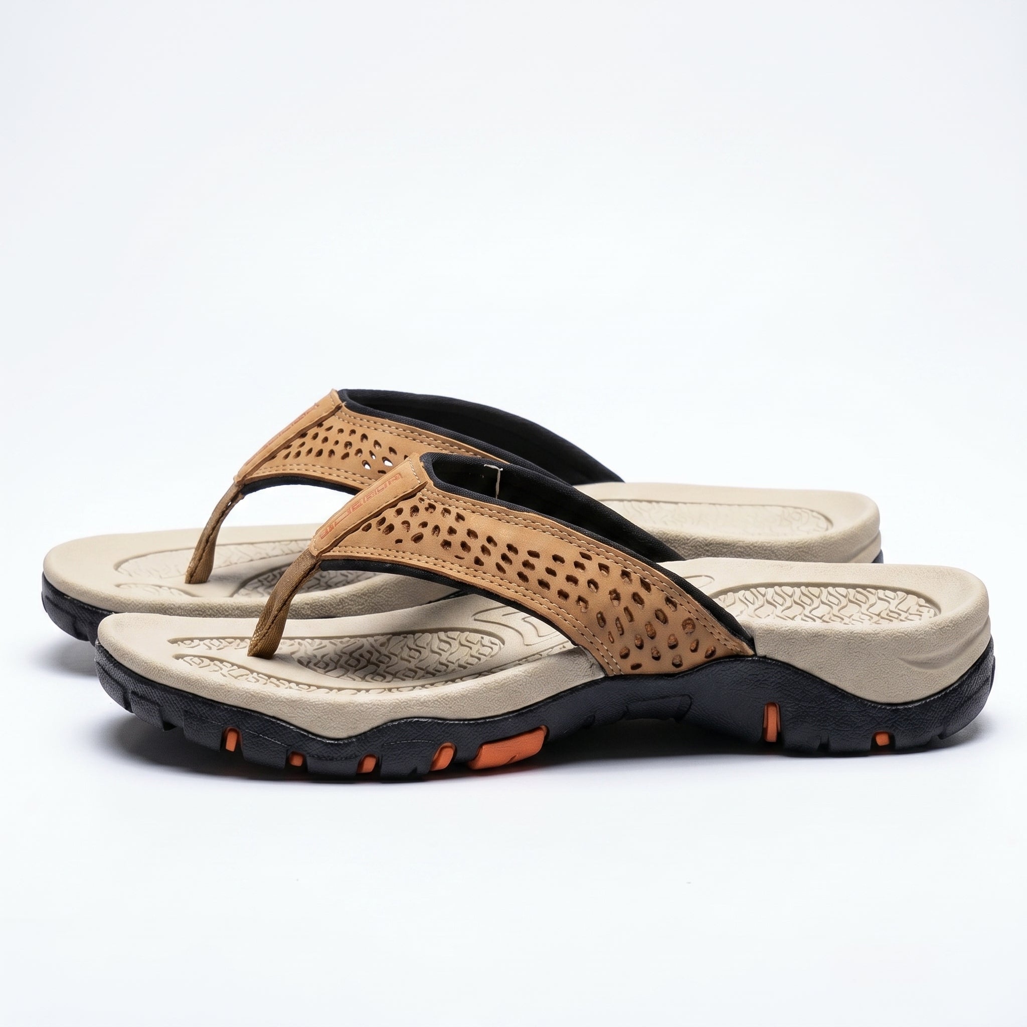 James - Men's Orthopaedic Arch Sandals - Slippers - Khaki - Taylor & Bennett
