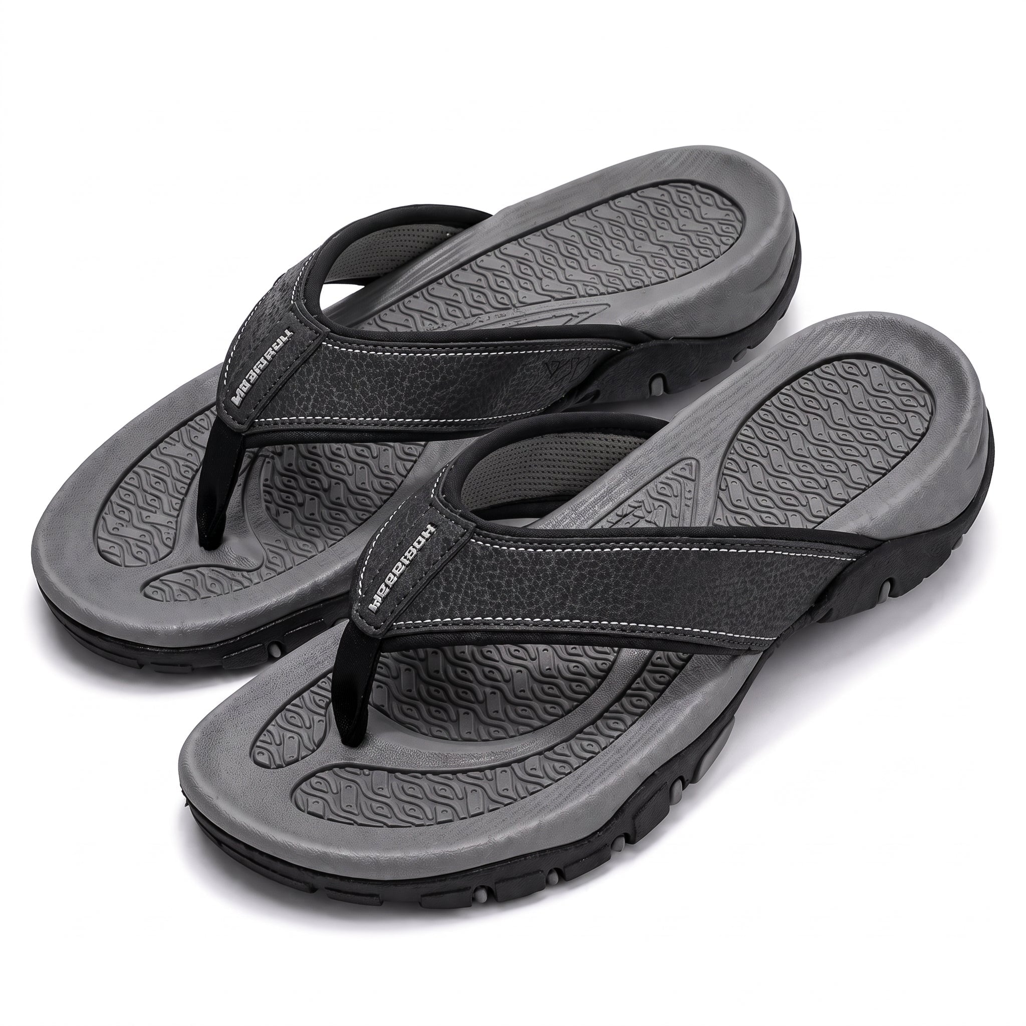 James - Men's Orthopaedic Arch Sandals - Slippers - Grey - Taylor & Bennett