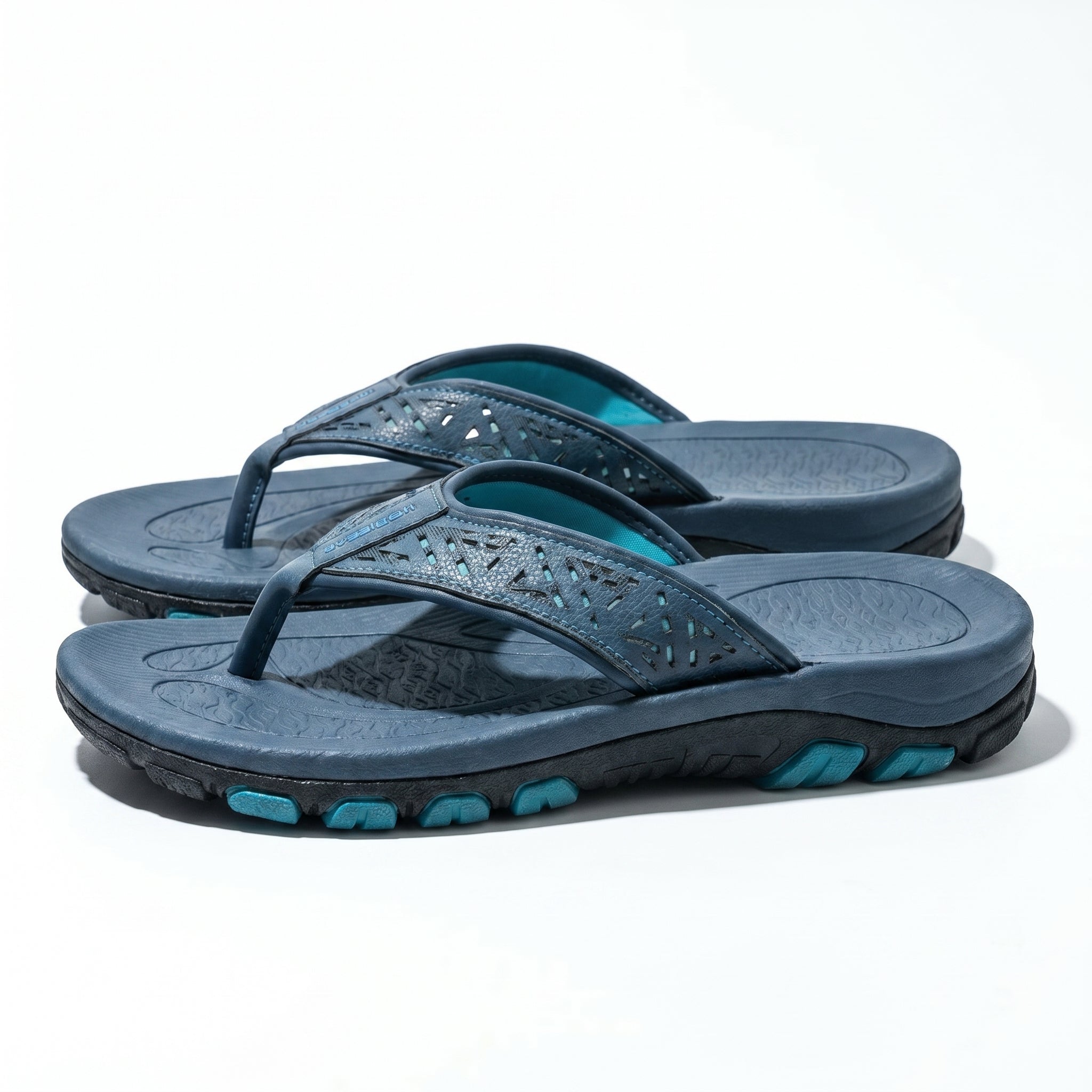 James - Men's Orthopaedic Arch Sandals - Slippers - Blue - Taylor & Bennett