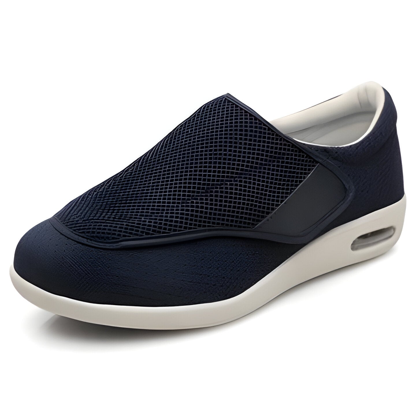 James - Men's Orthopaedic Velcro Trainers - Trainers - Blue - Taylor & Bennett