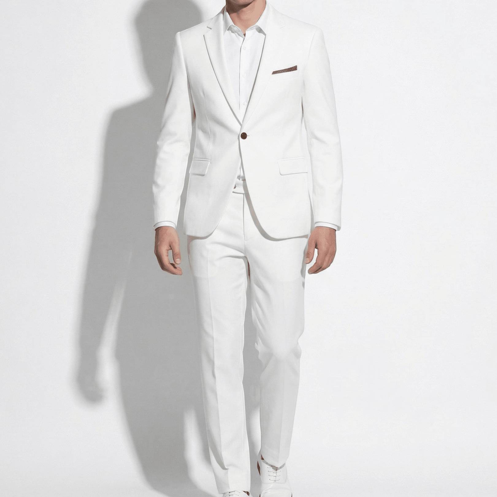 James - Men's Slim Fit Wedding Suit - Men's suit - White - Taylor & Bennett