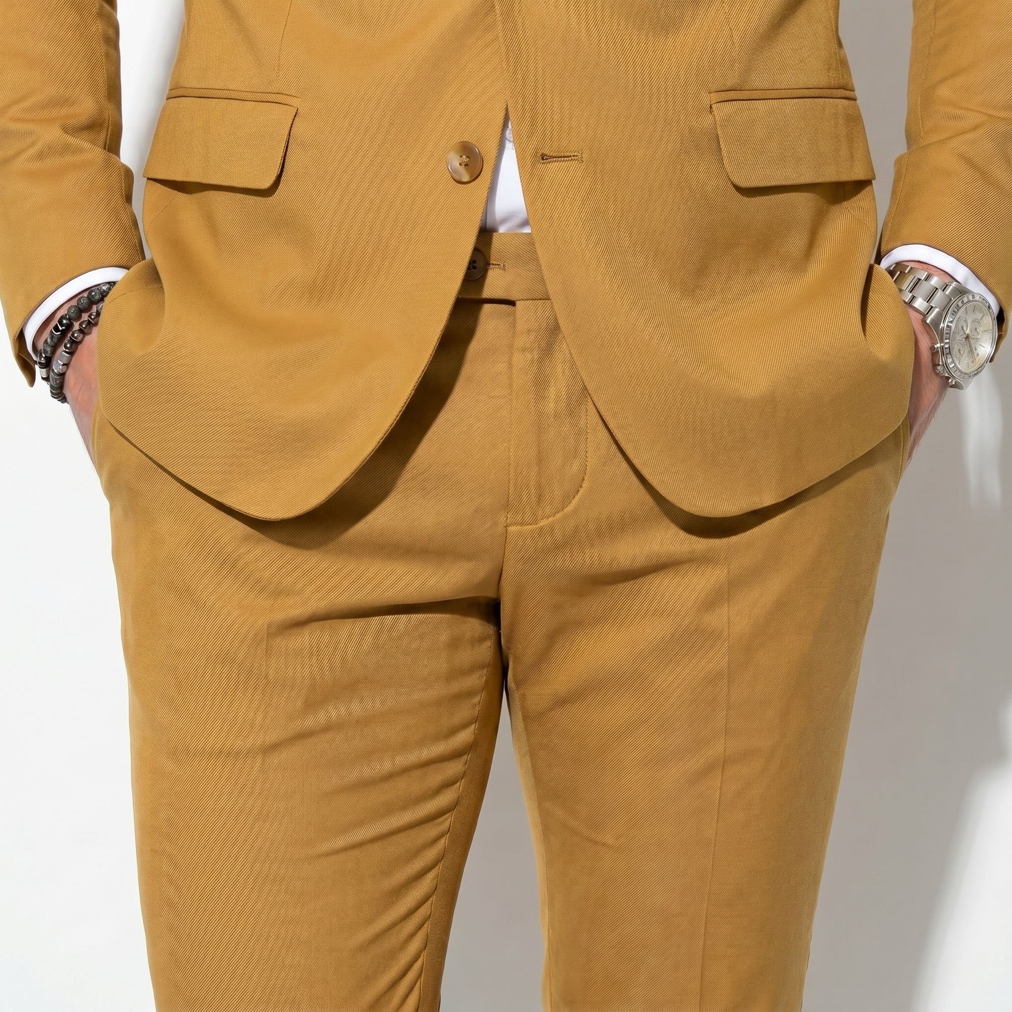 James - Men's Slim Fit Wedding Suit - Men's suit - Beige - Taylor & Bennett