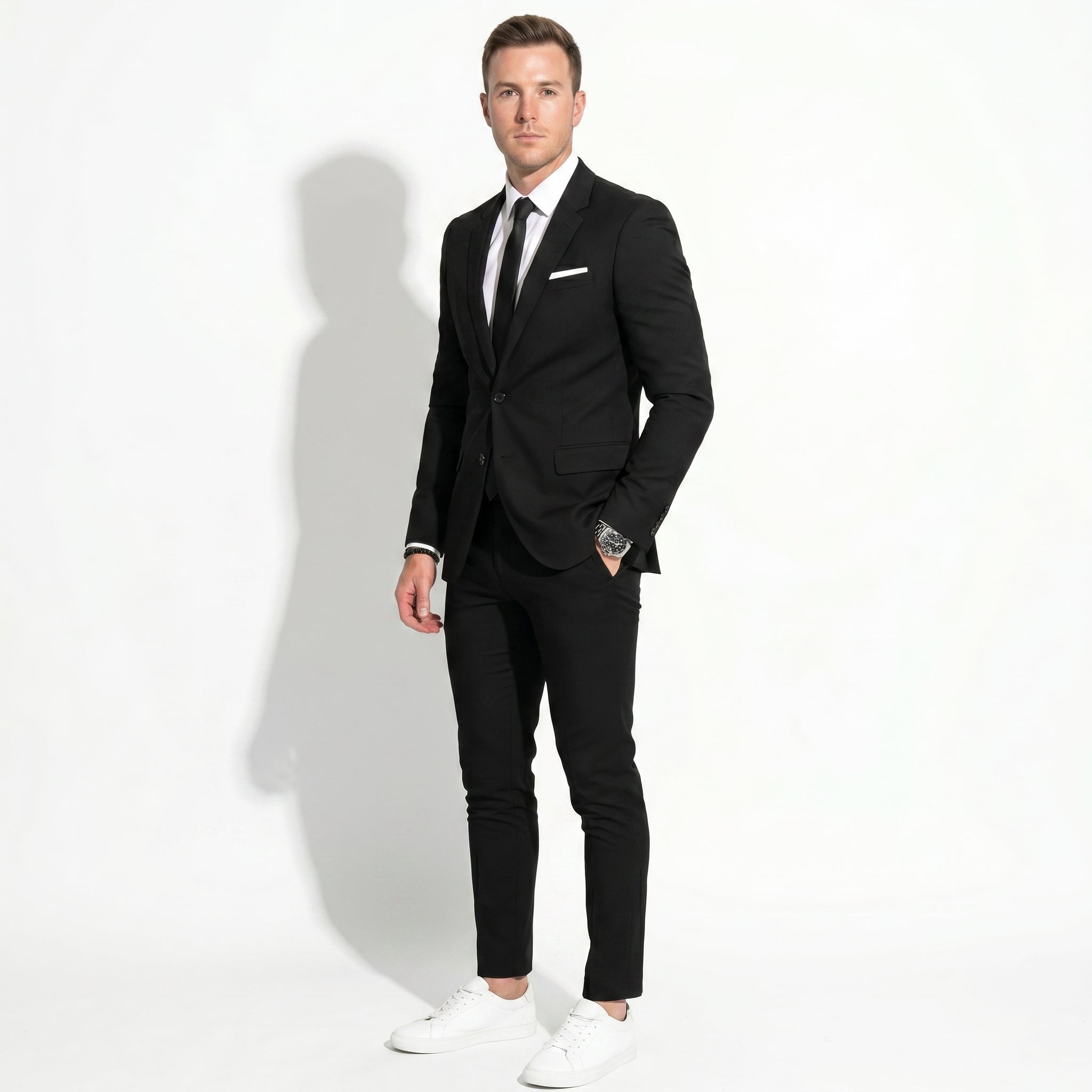James - Men's Slim Fit Wedding Suit - Men's suit - Black - Taylor & Bennett