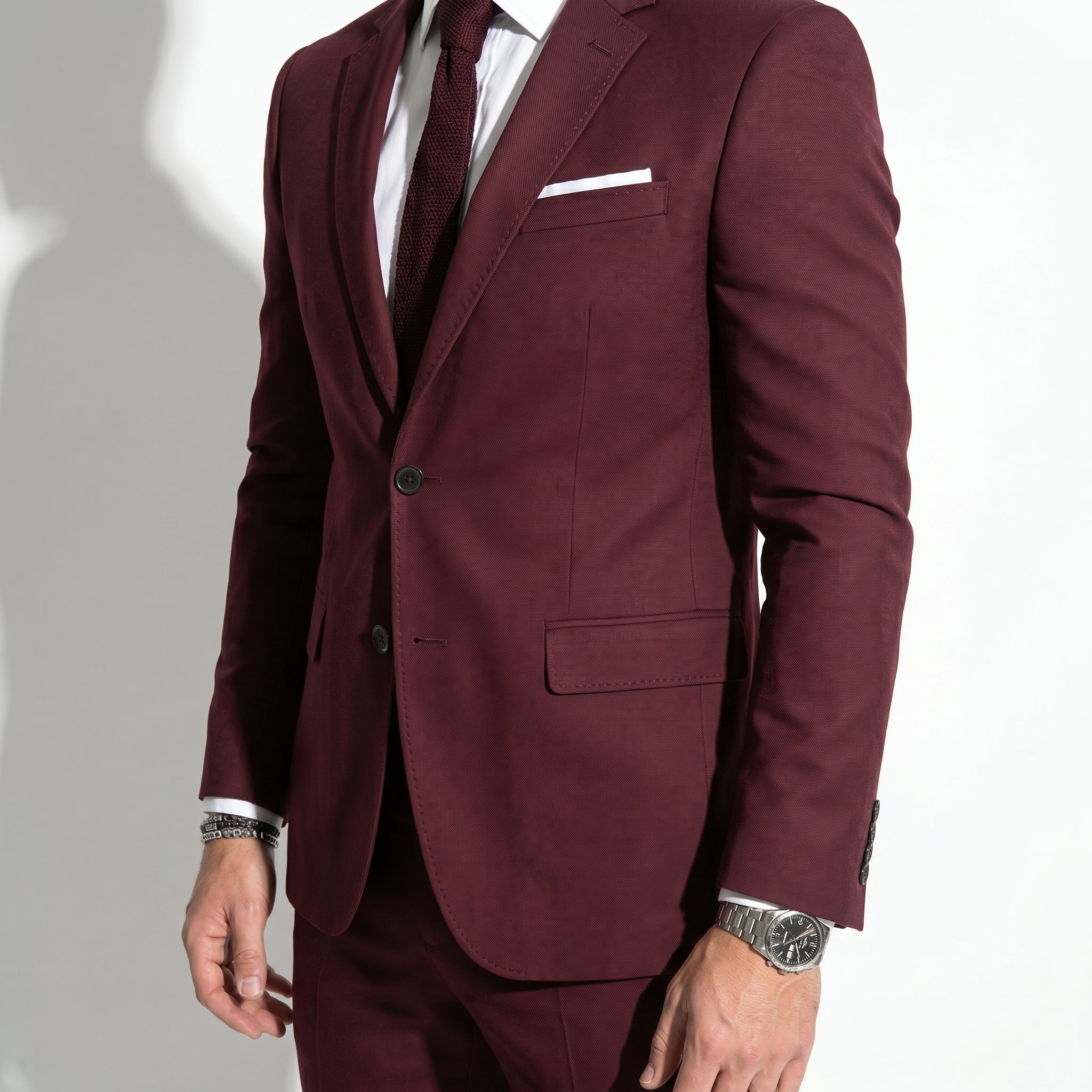 James - Men's Slim Fit Wedding Suit - Men's suit - Red - Taylor & Bennett