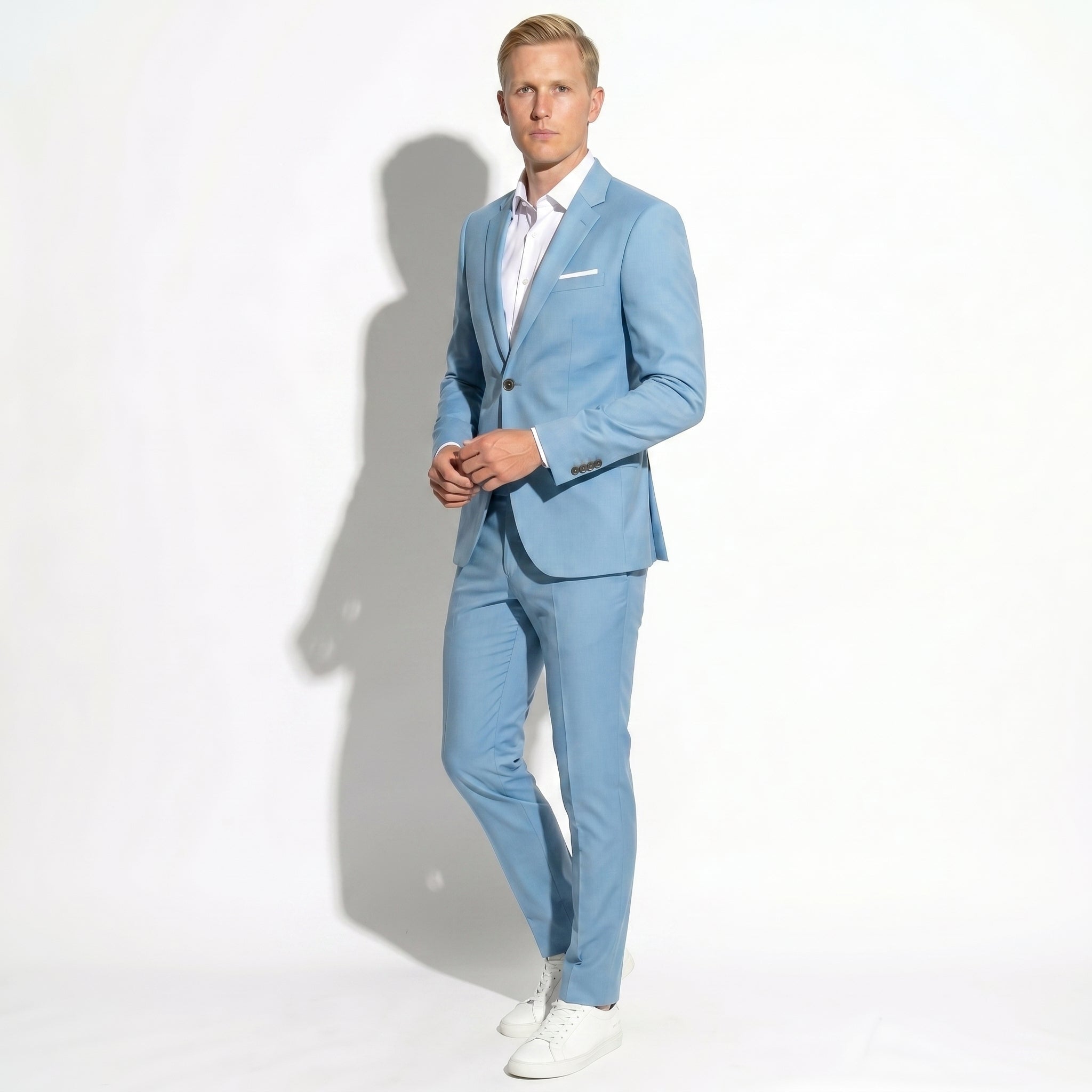 James - Men's Slim Fit Wedding Suit - Men's suit - Light Blue - Taylor & Bennett