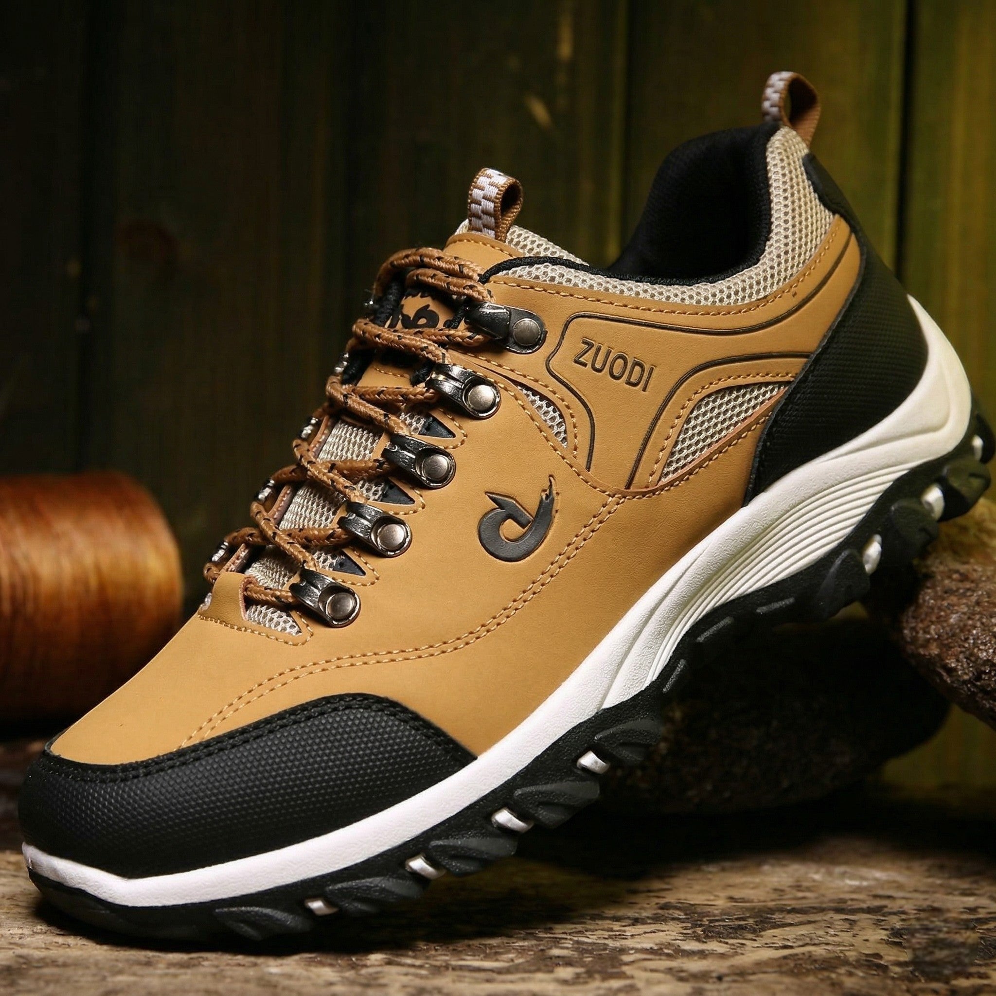 John - Men's Orthopaedic Breathable Trainers - Orthopaedic Shoes - Brown - Taylor & Bennett