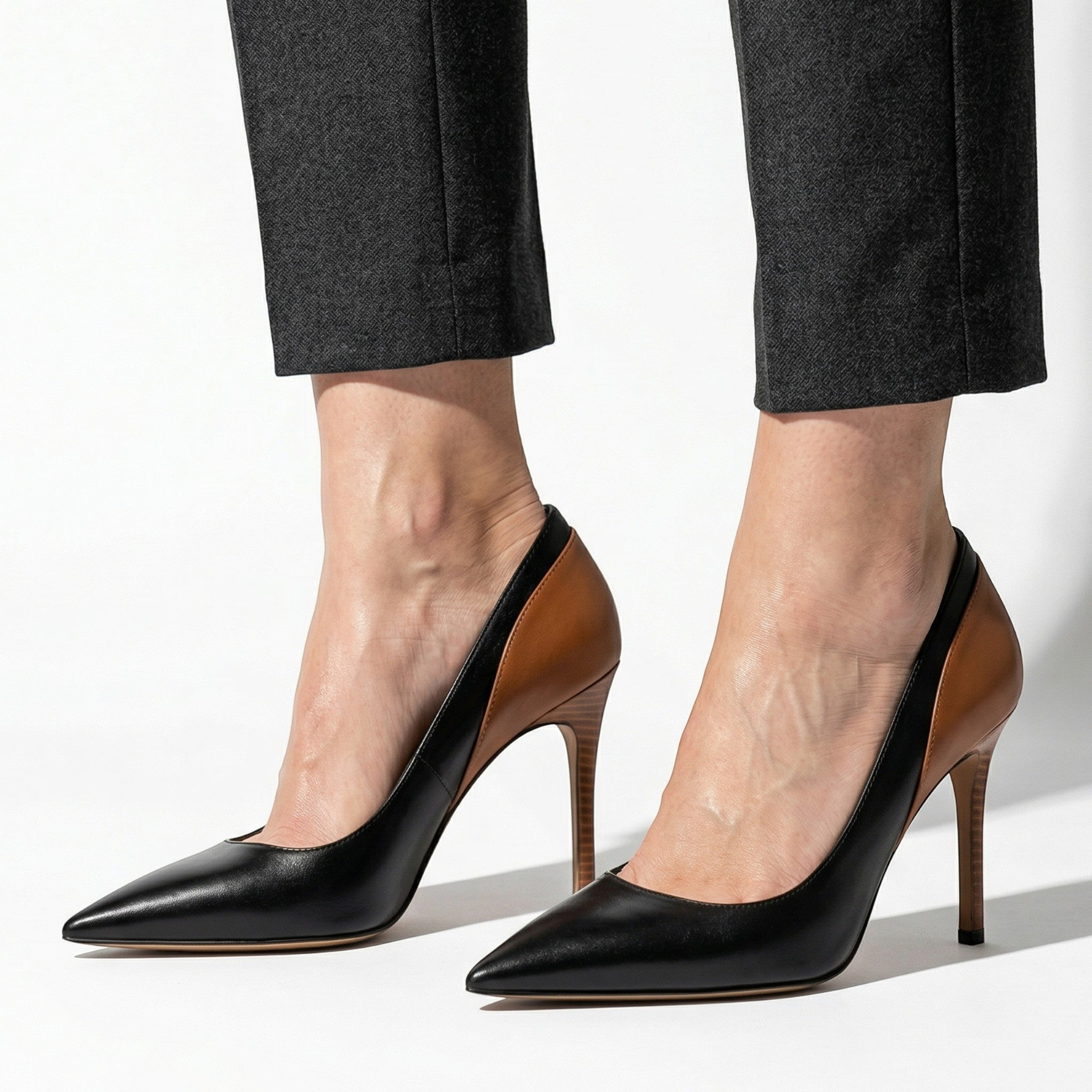 Jona - Women's Sleek Office Stiletto Heels - Sandals & Slides - Black - Taylor & Bennett