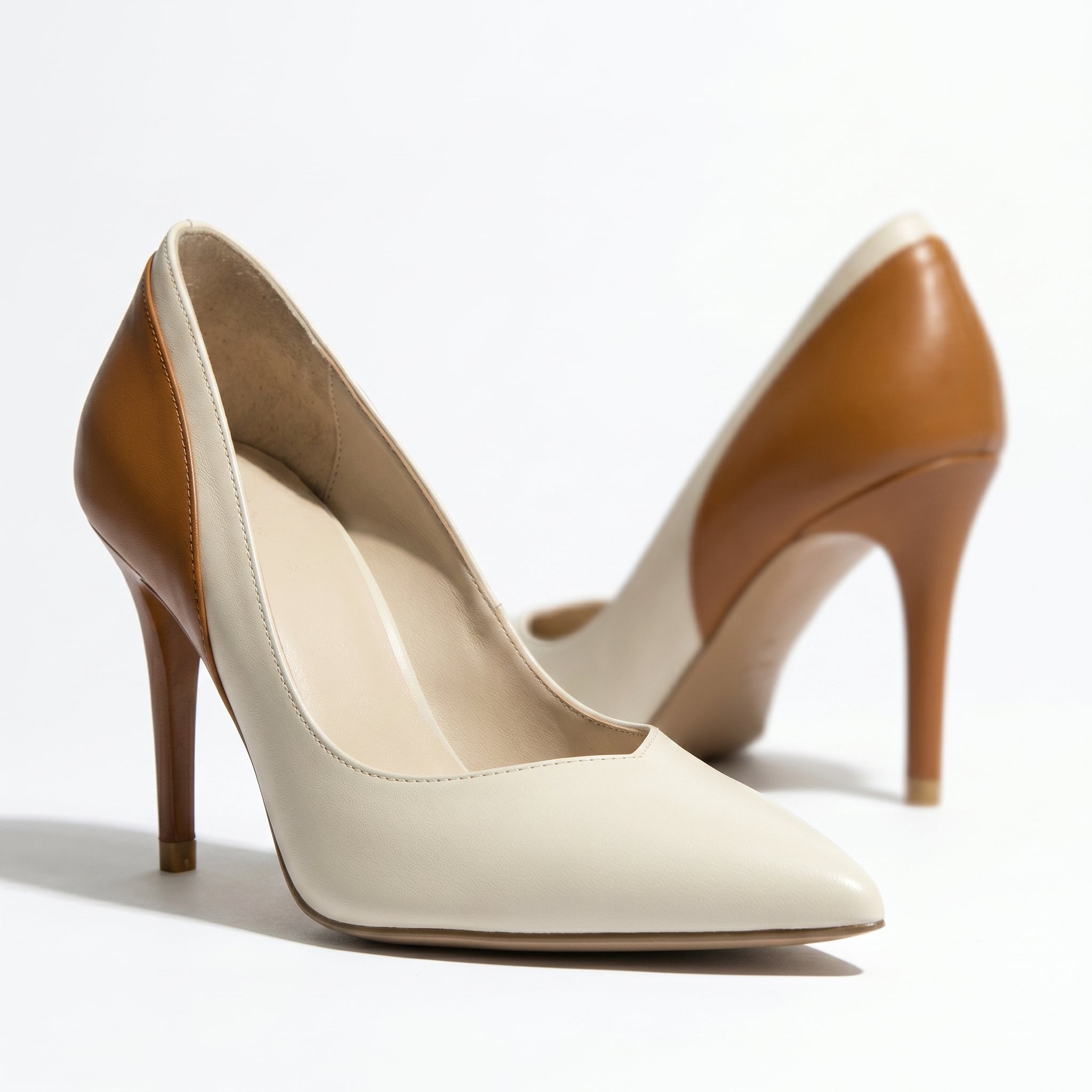Jona - Women's Sleek Office Stiletto Heels - Sandals & Slides - Ivory - Taylor & Bennett