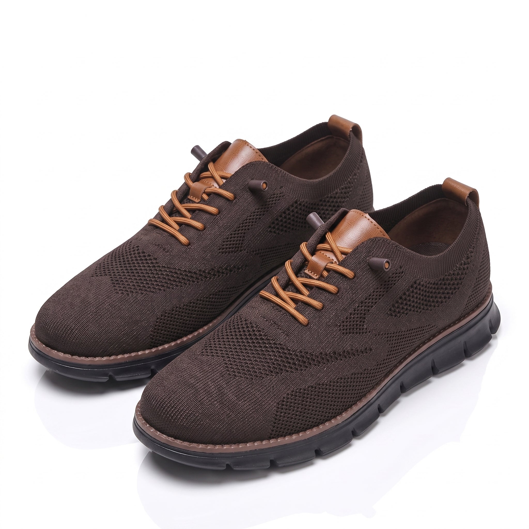 Jonas - Men's Summer Orthopaedic Breathable Cushioned Trainers - Sneakers - Dark Brown - Taylor & Bennett