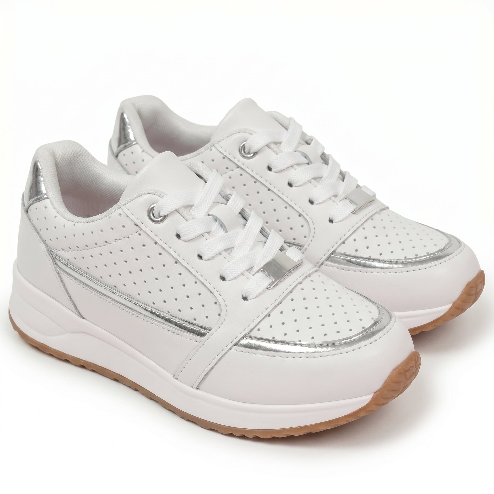 Katie - Women's Breathable Trainers - Trainers - White - Taylor & Bennett