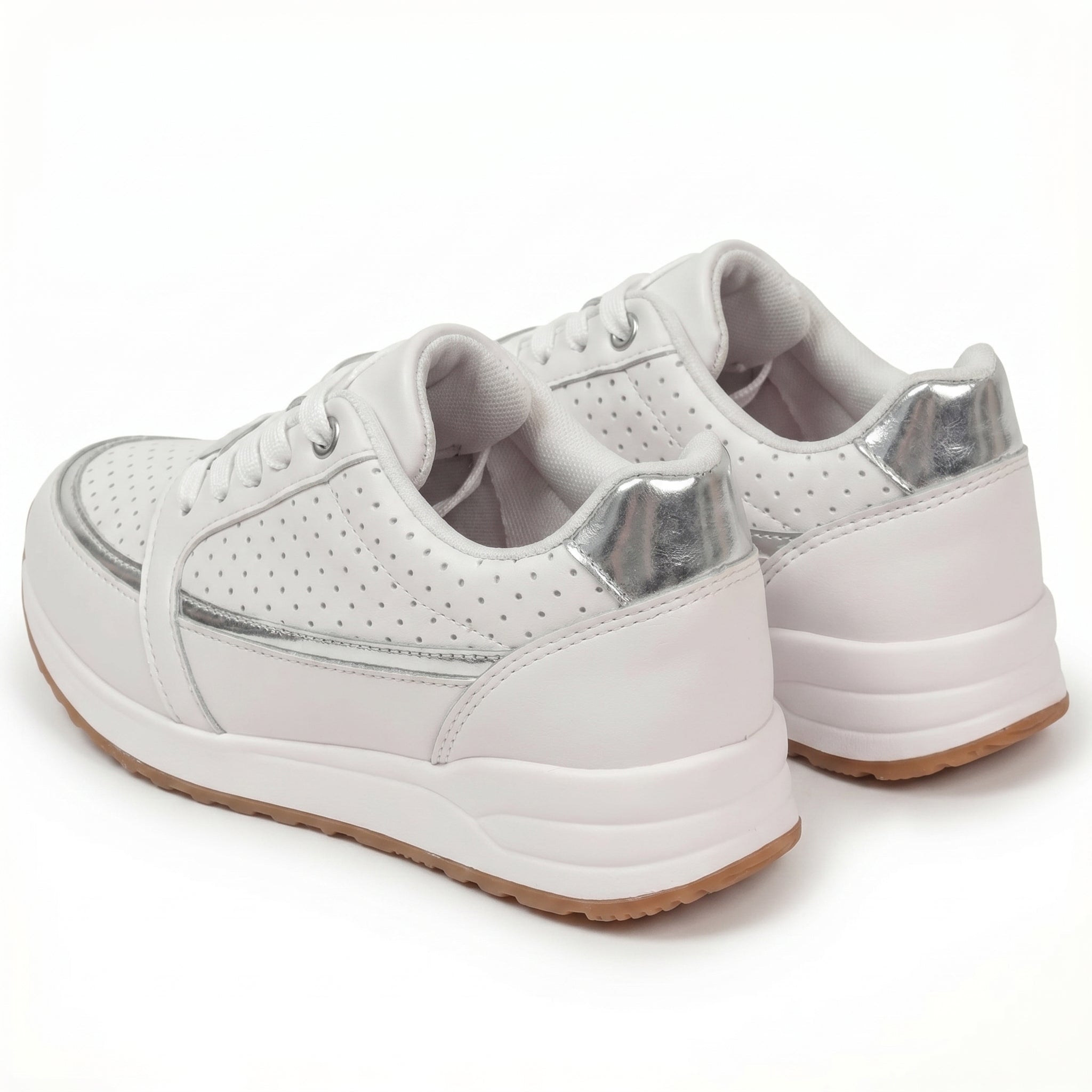 Katie - Women's Breathable Trainers - Trainers - White - Taylor & Bennett