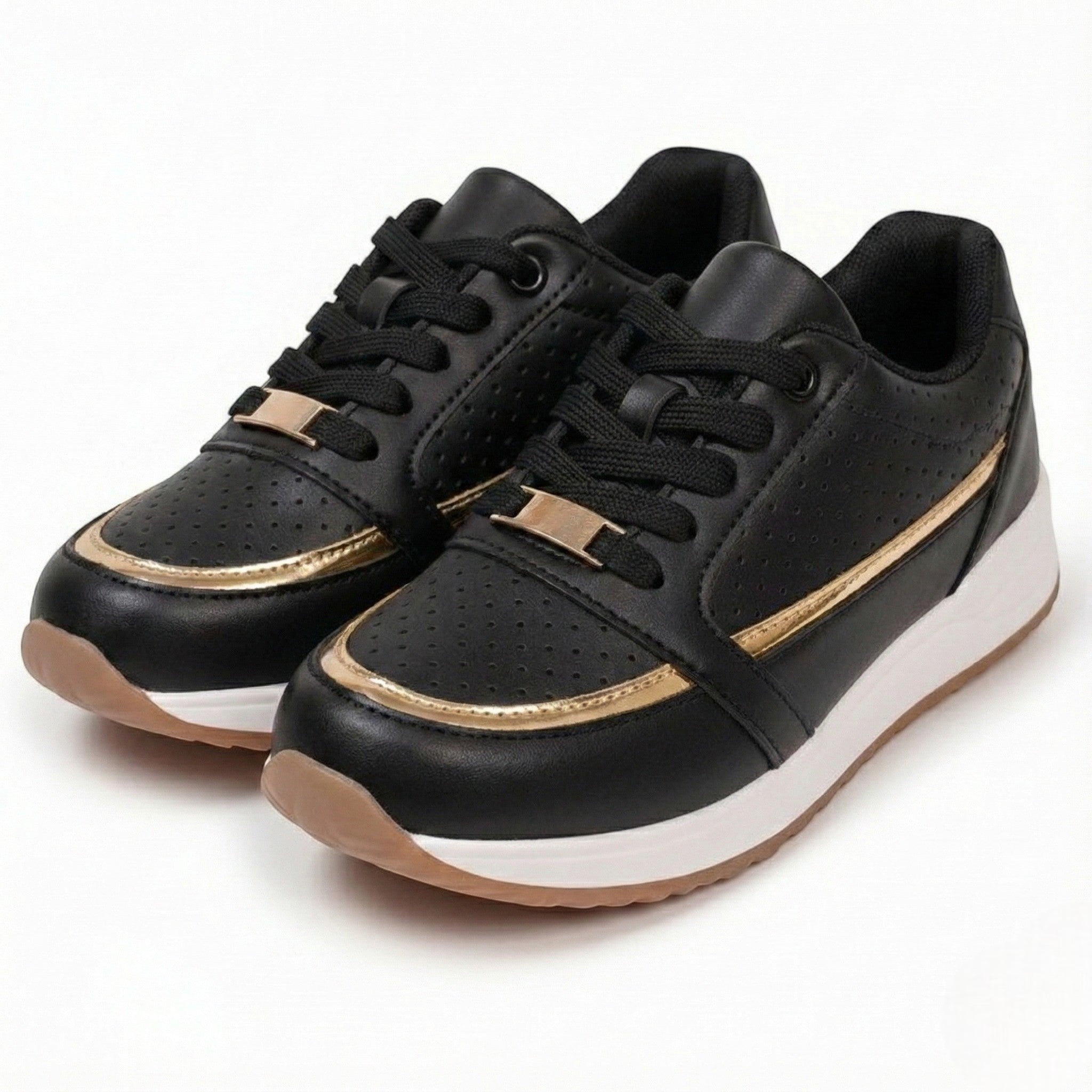 Katie - Women's Lightweight Breathable Walking Trainers - Trainers - Black - Taylor & Bennett