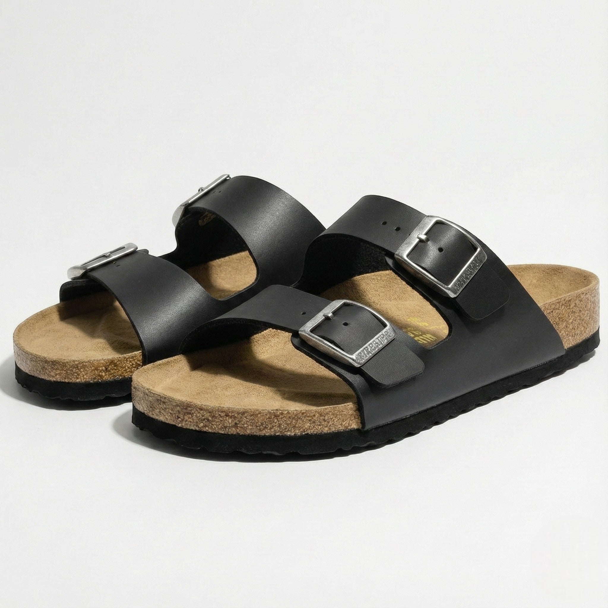 Lauren - Unisex Casual Two - Strap Sandals - Sandals - Dark Grey - Taylor & Bennett