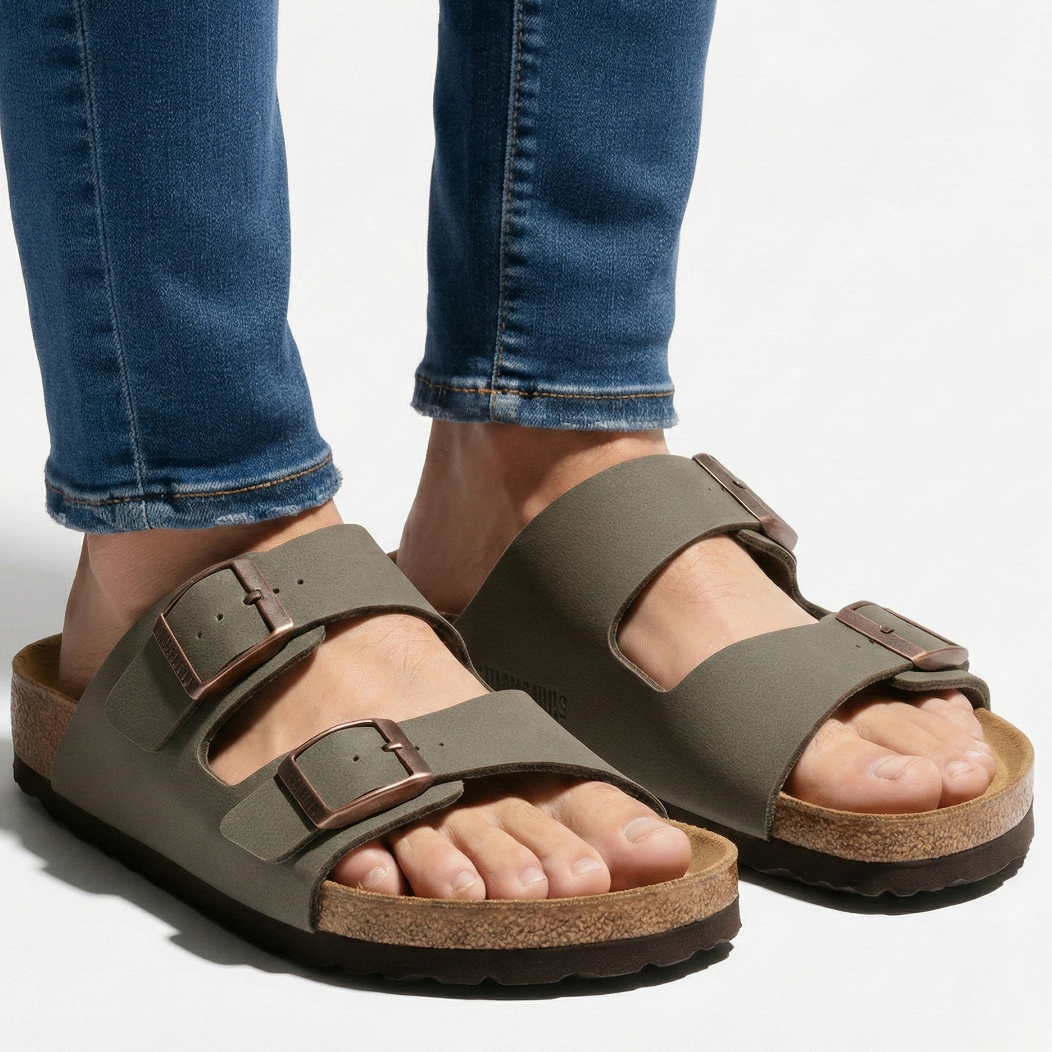 Lauren - Unisex Casual Two - Strap Sandals - Sandals - Brown - Taylor & Bennett