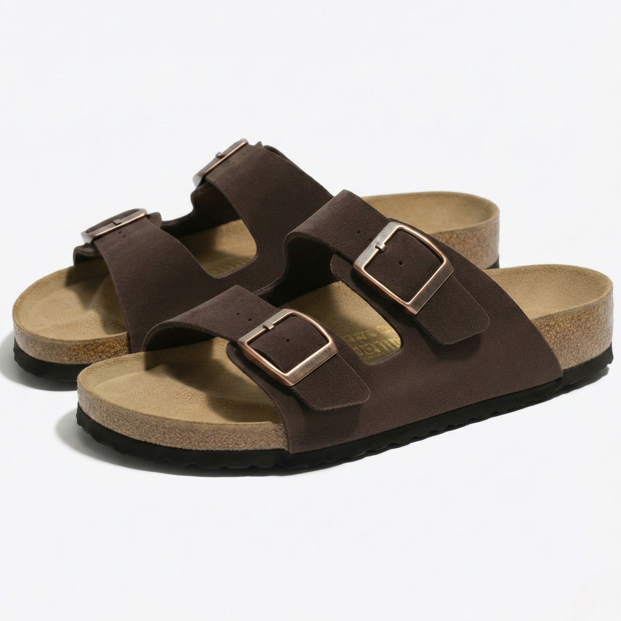 Lauren - Unisex Casual Two - Strap Sandals - Sandals - Brown - Taylor & Bennett