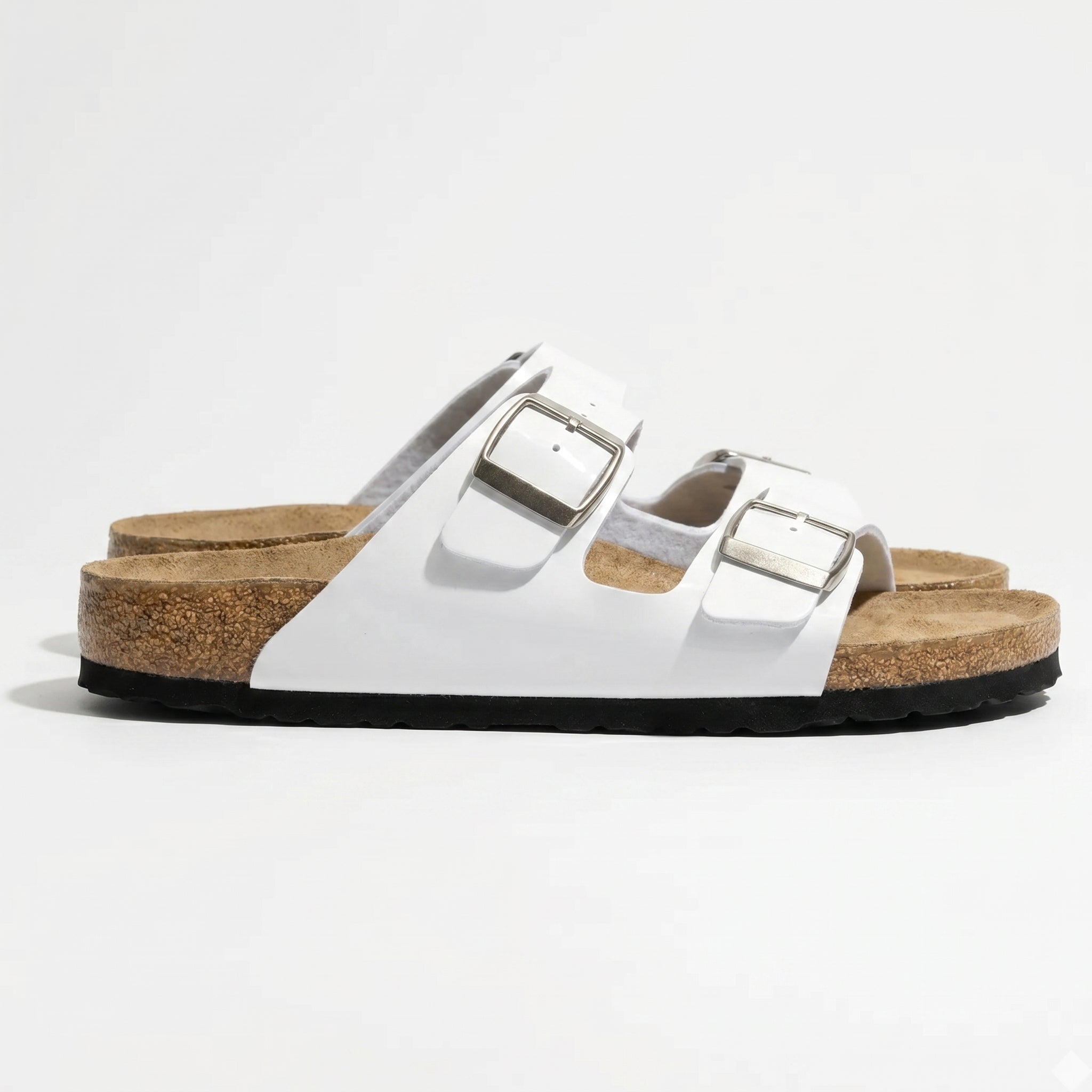 Lauren - Unisex Casual Two - Strap Sandals - Sandals - White - Taylor & Bennett