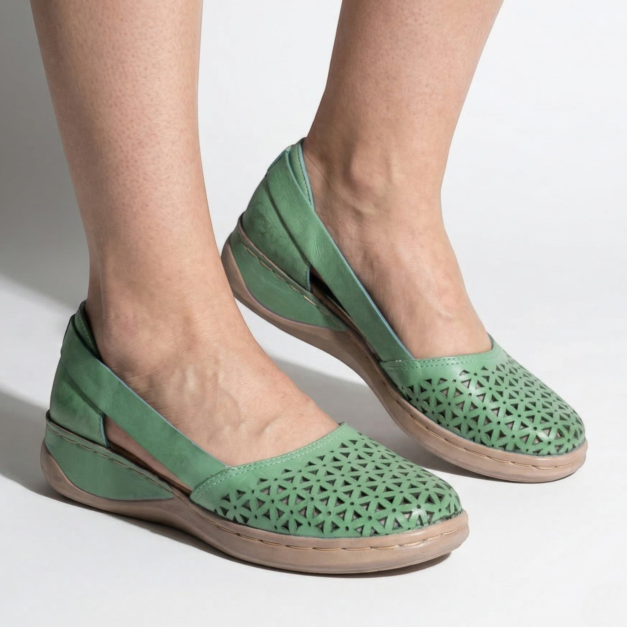 Lily - Women's Breathable Memory Foam Loafers - Loafers - Green - Taylor & Bennett