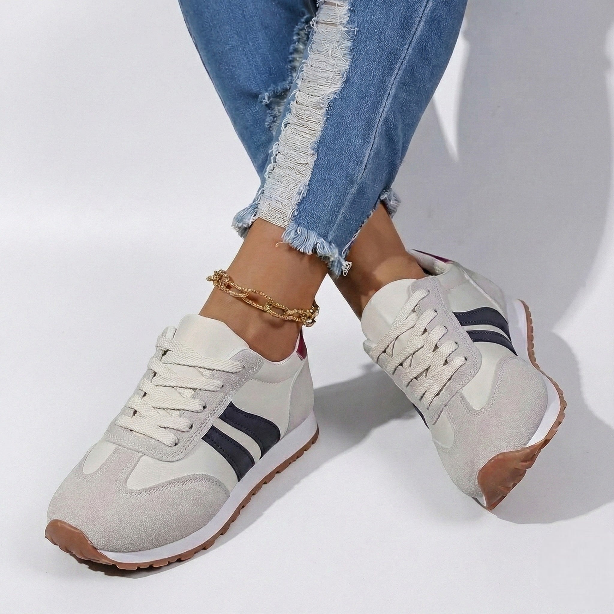 Lily – Women's Comfortable Orthopaedic Trainers – Lightweight & Supportive - Trainers - Navy Blue - Taylor & Bennett